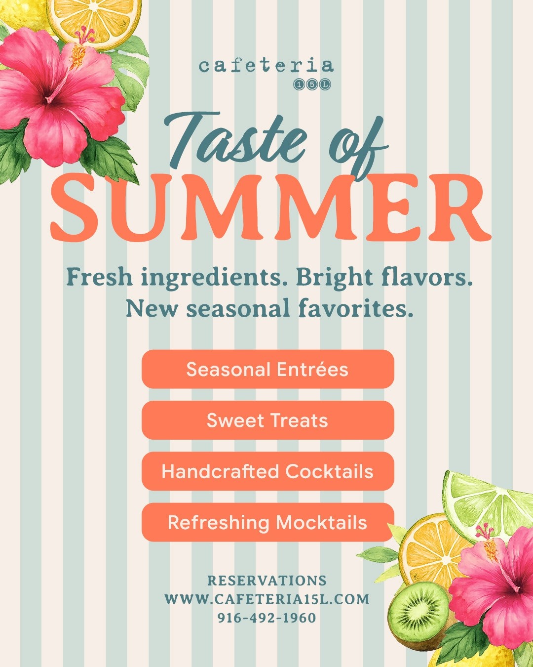 savor the season with vibrant flavors, refreshing sips, and sweet moments. 🌺🍋 join us for ....