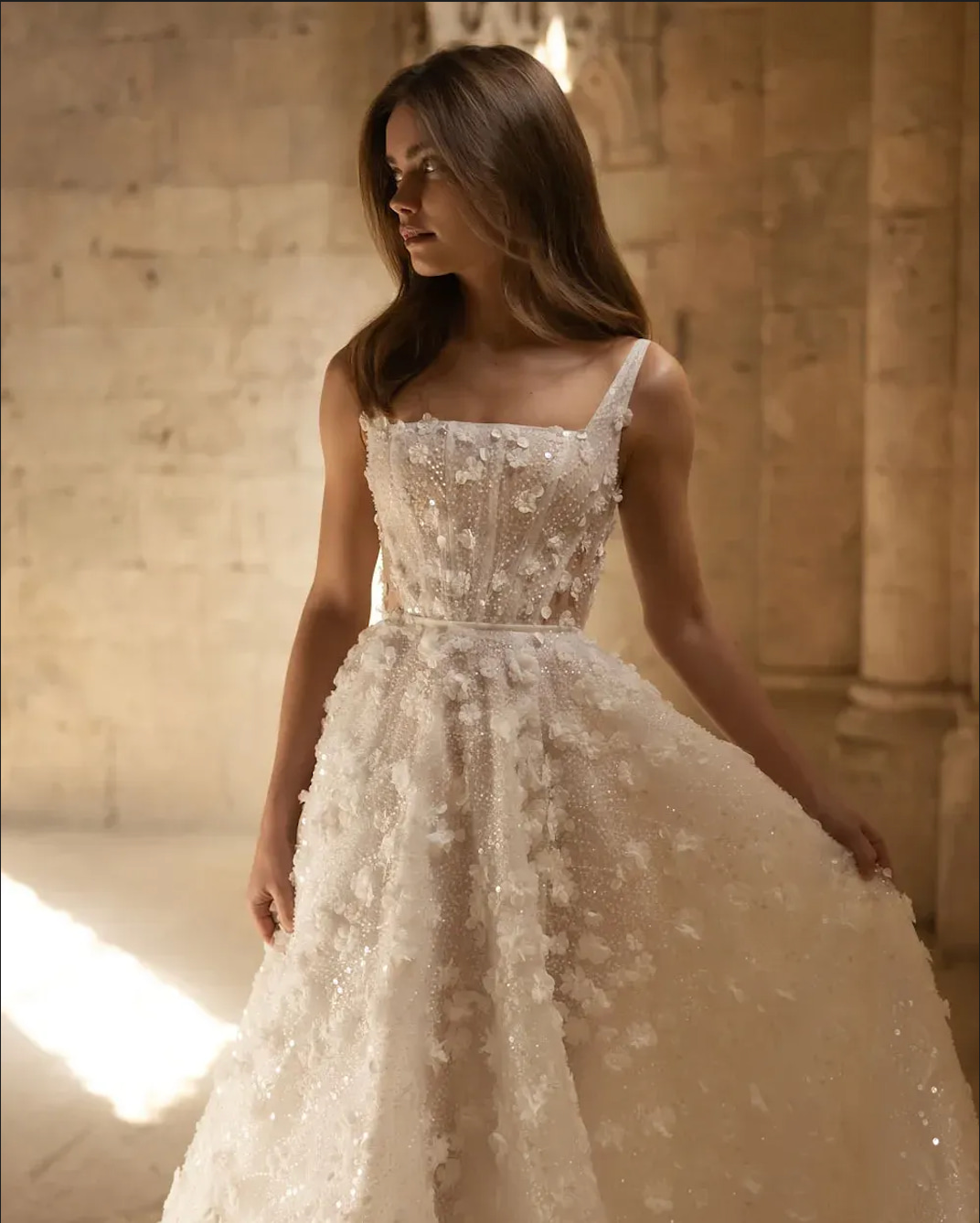 There’s a reason brides keep choosing the square neckline: it’s flattering, structured, and offers beautiful support.
Many brides want a look that will remain beautiful not only on their wedding day but also decades later when they revisit their photos.
Celebrities like Nicola Peltz Beckham chose a square neckline for her wedding gown, and the result was truly exquisite.
Want to see if this style suits you, too? Book your appointment at La Rêverie Bridal and explore your options.
#lareveriebridal #luxurybridalboutique #miamibrides #bridalfashion #designerweddingdress