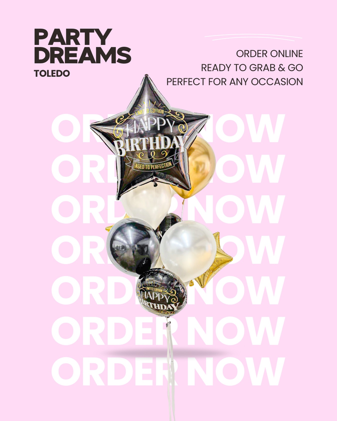 Not every celebration needs a fully custom order 🎈
Our new Grab & Go Helium Bouquets are pre-designed, easy to order online, and perfect for birthdays, celebrations, or those “I totally didn’t forget until today” moments! 😉
Simply choose your favorite, decide if you want a classic or deluxe option, place your order, and we will do the rest to get it ready for pickup!
Party planning just got a whole lot easier!
#partydreamstoledo #partyplanning #heliumbouquet #grabandgo #perrysburgohio