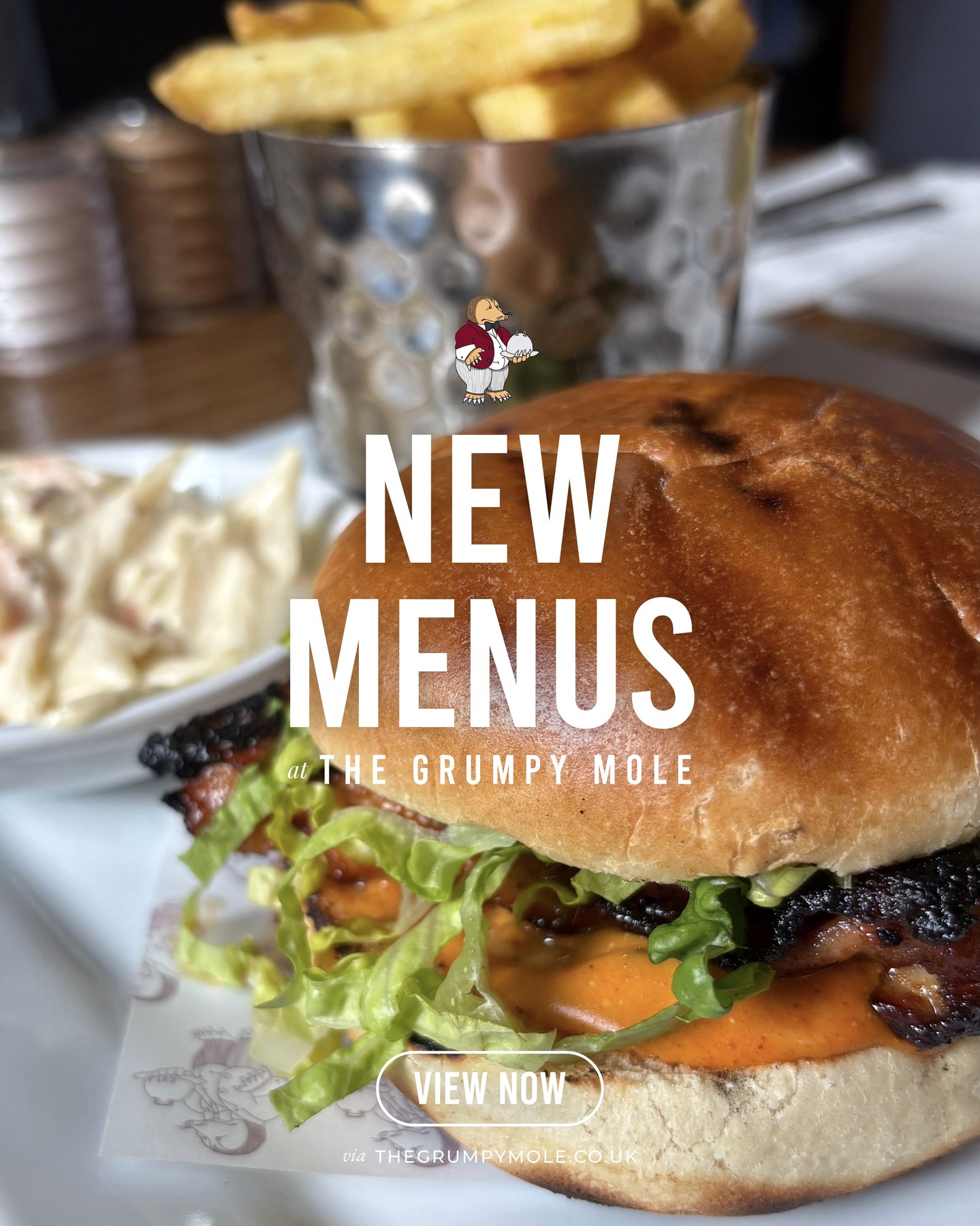 Our new menus have officially landed! ✨
Don't forget to come and try our brand-new menus at The Grumpy Mole this week! We’ve refreshed some of your favourite dishes, introduced exciting new additions, and there’s plenty of delicious surprises waiting for you.
With one limited-time menus, some new dishes and a whole new Sunday menu 😍 Come and see what’s new… we can’t wait to hear what you think! 🍴❤️
#thegrumpymole #newmenu #limitededition #foodlovers