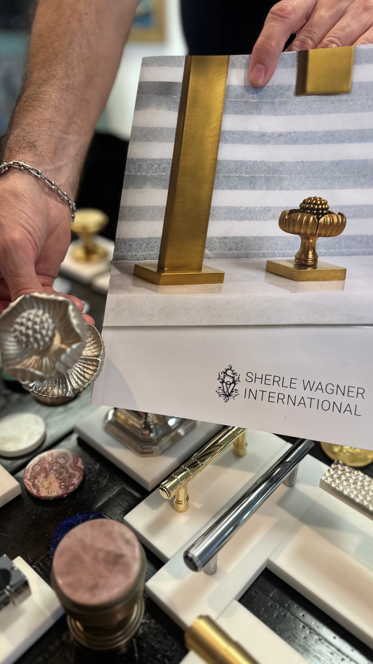 Not your Mothers @sherlewagnerinternational
Today we were hosted by Sherle Wagner to discuss and celebrate their success of their newest lines crossing over from bath into kitchen ..
I remember back in the day when my mother was an interior decorator, and her homes would be filled with the beautiful bath and fixture fixtures and fittings from this amazing line.
The craft and creativity that comes from a line like this is rarely seen here in the United States much more common place in places like Europe..
having their own foundry on the East Coast and everything made here in the US their custom artistry is actually quite exceptional
Thank you @sherlewagner for sharing and the lunch and learn
We can’t wait to share either our clients
#sherlewagner #PKD #interiordesign #kitchendesign #bathdesign