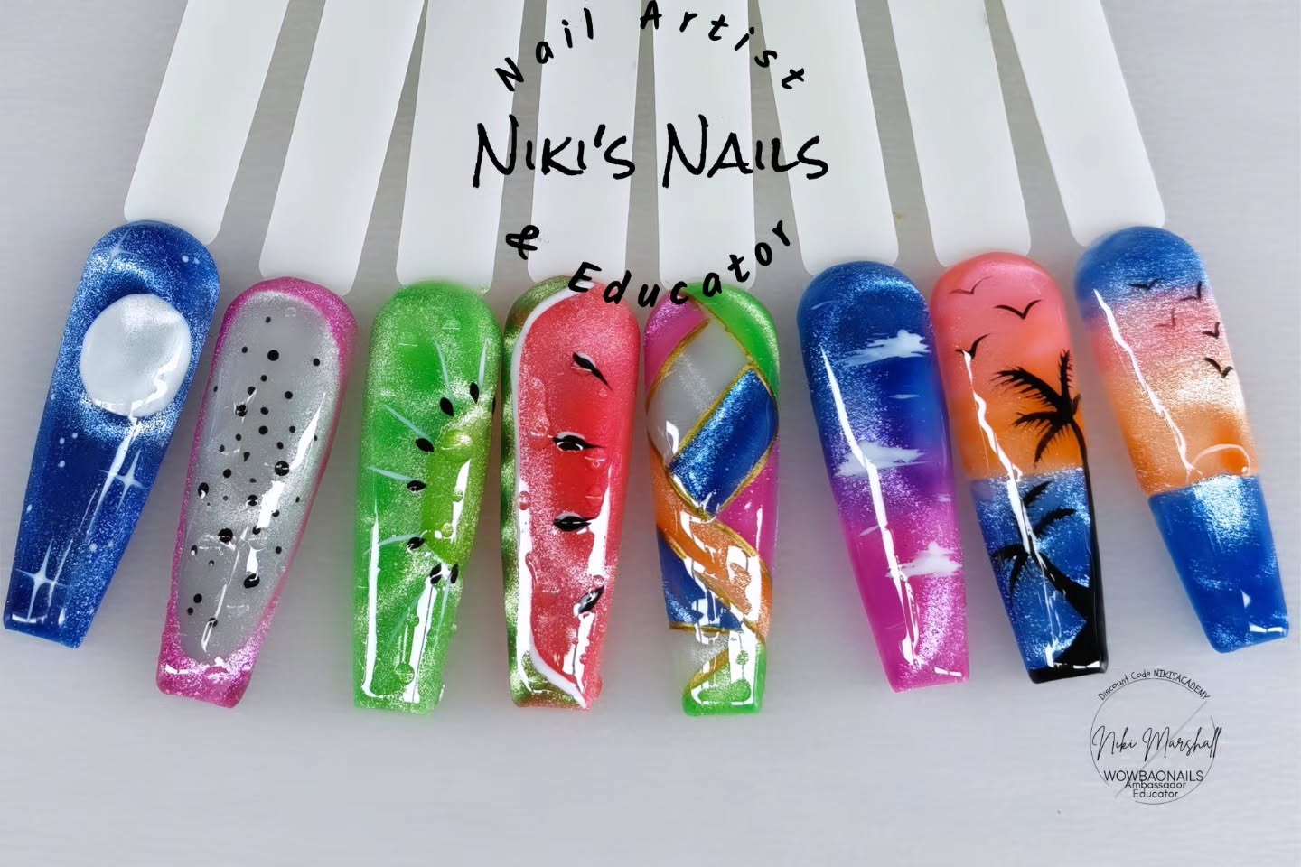 Some stunning designs I created on a live for @wowbaonails last night π
The NEW Summer Jam collection is a gorgeous neon cats eye collection - super pigmented as with all Wowbao products, you and your clients will love it!
Grab yours here ππ½
www.wowbaonails.com/summerjam
#catseyes #neon #summer #nails # wowbao