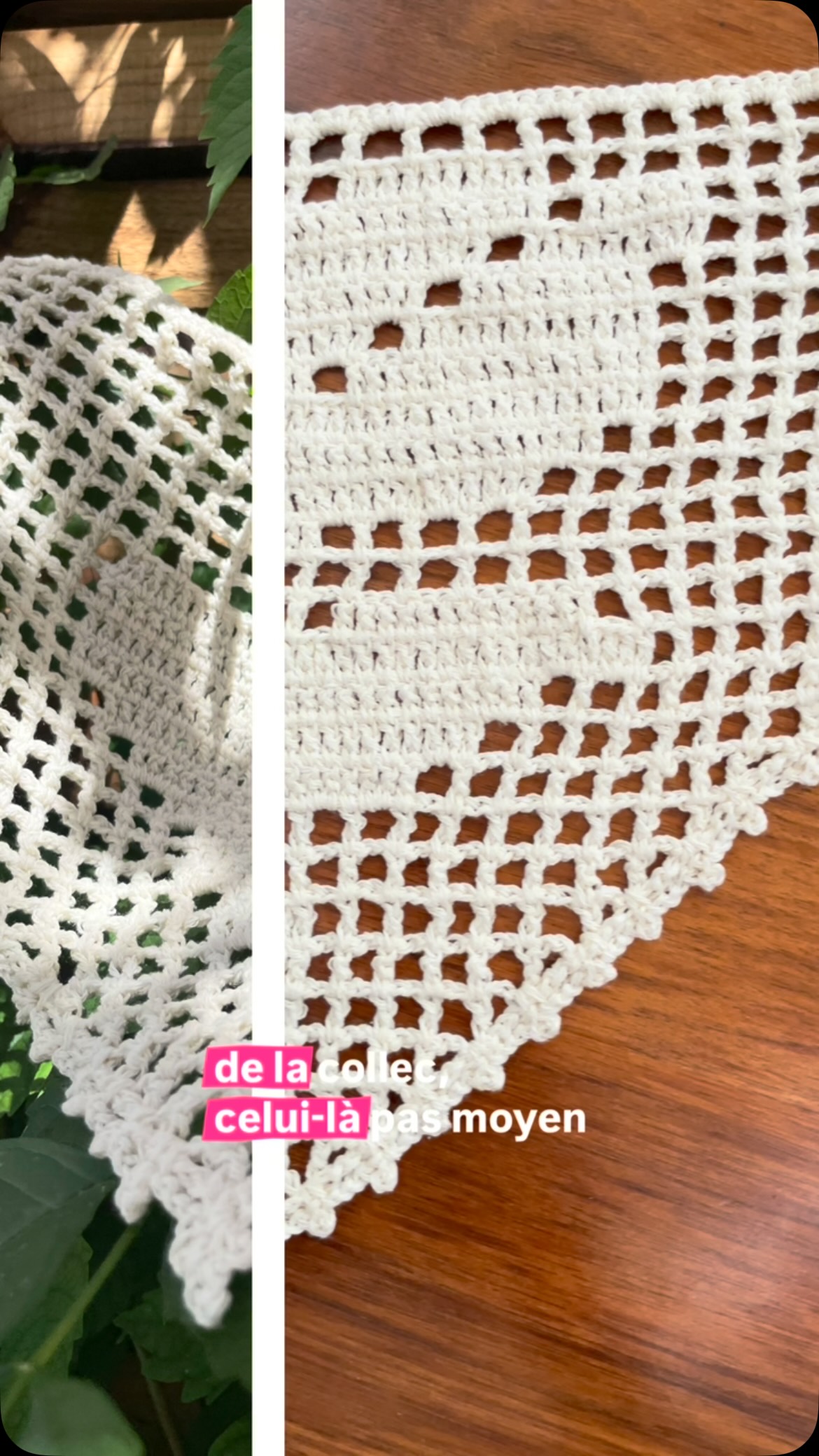 Je voulais crocheter un bandana dans le style « filet ». J’aime beaucoup ce style, très ajouré, avec un côté rétro. Je l’ai vraiment imaginé comme un bandana, à porter autour du cou. Mais peut-être que tu le verrais plus dans les cheveux ? Ans ce cas il suffit de rajouter un petit lien pour pouvoir le nouer, un ruban par exemple.
Je l’ai crocheté dans un fil de soie, il est vraiment doux. En blanc pour l’été !
Tu as vu ce regain pour le style « filet » ? Qu’en penses-tu ?
Si tu as lu jusqu’ici, alors merci beaucoup.
Je m’appelle Laetitia, fondatrice du Petit Atelier n°4.
Je crochète à la main des bandanas, des sacs à main, accessoires et objets déco faits de matières naturelles – jute, lin, chanvre, laine, soie … parfois même un peu de coton recyclé.
Chaque pièce est unique, parfois doublée de tissus chinés et réinventés, parce que je crois à la beauté des choses qui ont déjà eu une vie. ♻️
Mon fil conducteur, c’est l’amour du geste juste et du beau durable.
Si toi aussi tu préfères le vrai fait-main à la production rapide, si tu aimes les objets qui ont une âme, alors bienvenue ici 🌿