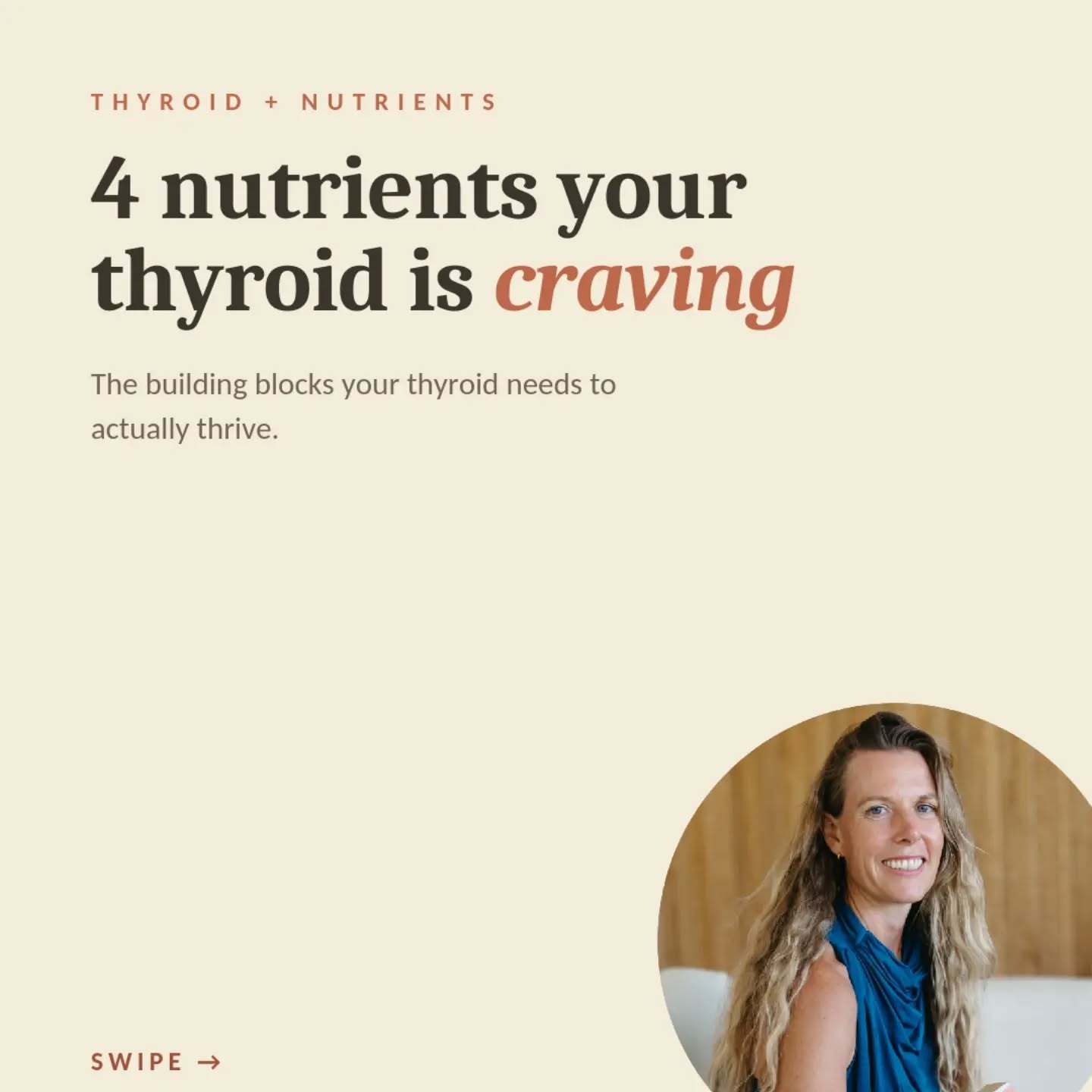 Nutrient deficiencies may worsen thyroid symptoms. These are some of the most important nutrients for the thyroid gland. I always like to turn to foods first before supplements. Sometimes if nutrient deficiencies are suspected or confirmed supplements may be helpful for a period of time. I have more about this in my book or online in my thyroid community. Links in bio. Not medical advice always check with your Healthcare provider first. #thyroid #hypothyroid #thyroidproblems #thyroiddiet #nutrientdeficiency