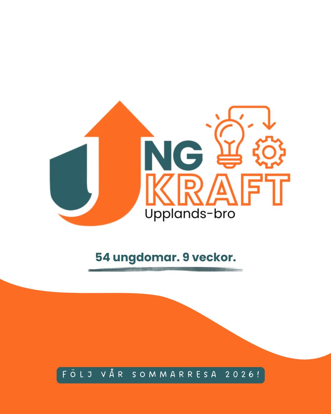 Nu är vi igång!
Under de kommande nio veckorna kommer vi dela med oss av ungdomarnas arbete runt om i Upplands-Bro.
Men först - vilka är egentligen Ung Kraft?
👉 Svep för att lära känna oss!