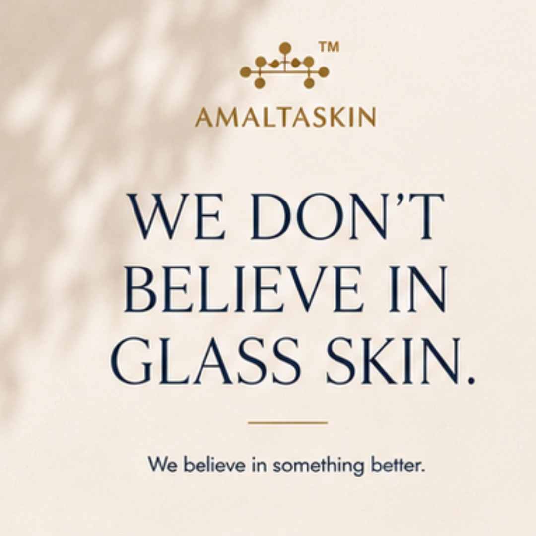We don't believe in chasing perfect skin.
We don't believe healthy skin should look filtered.
Or lighter.
Or like someone else's.
We believe in skin that reflects care.
Skin that's nourished.
Skin that's resilient.
Skin that glows because it's healthy.
That's why every Amaltaskin formula begins with one question:
"What does Indian skin truly need?" #realindianskin #amaltaskin #healthyindianskin #luxuryskincare #indianskinscience #skinbarrier #radiancerecovery #indianbeauty #skinhealth