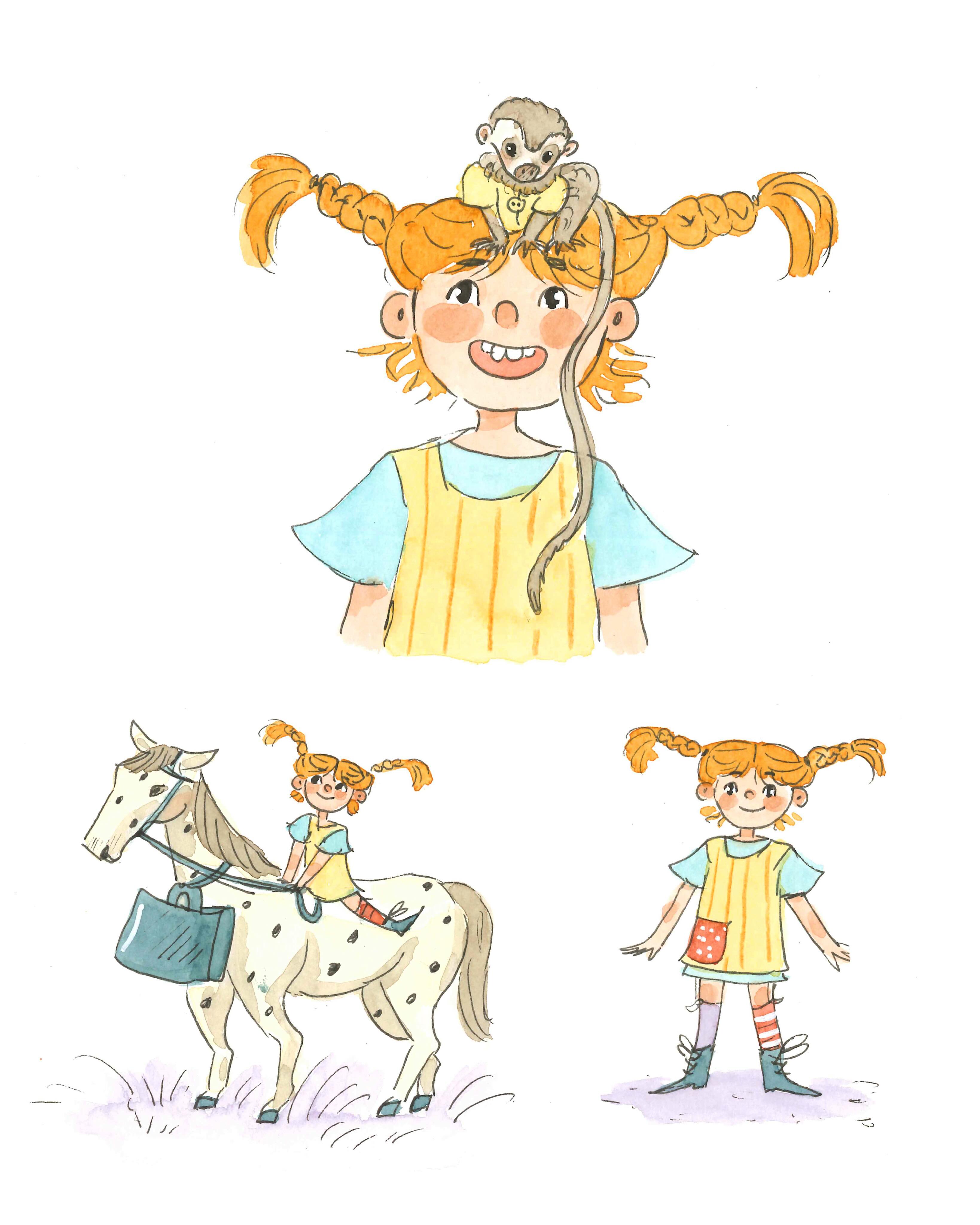 Pippi is that strong rebel character
every little girl needs!
She lives by herself,
with her spotted horse & a monkey!
Has a suitcase full of gold.
Is stronger than any adult.
Is a daughter of a pirate.
And is clever, funny,
brave and independent.
The first book was written by our favourite Swedish author Astrid Lindgren in 1945.
In post war times it was Pippi who gave so many kids courage & adventures & laughs.
Also the film’s theme song will forever be burned in my brain!
This is my tribute to Pippi! 😊💖🌸✨
Love, Sofi
#pippilongstocking #pippipikksukk #astridlindgren #astridlindgrensvärld #pippilangstrumpf