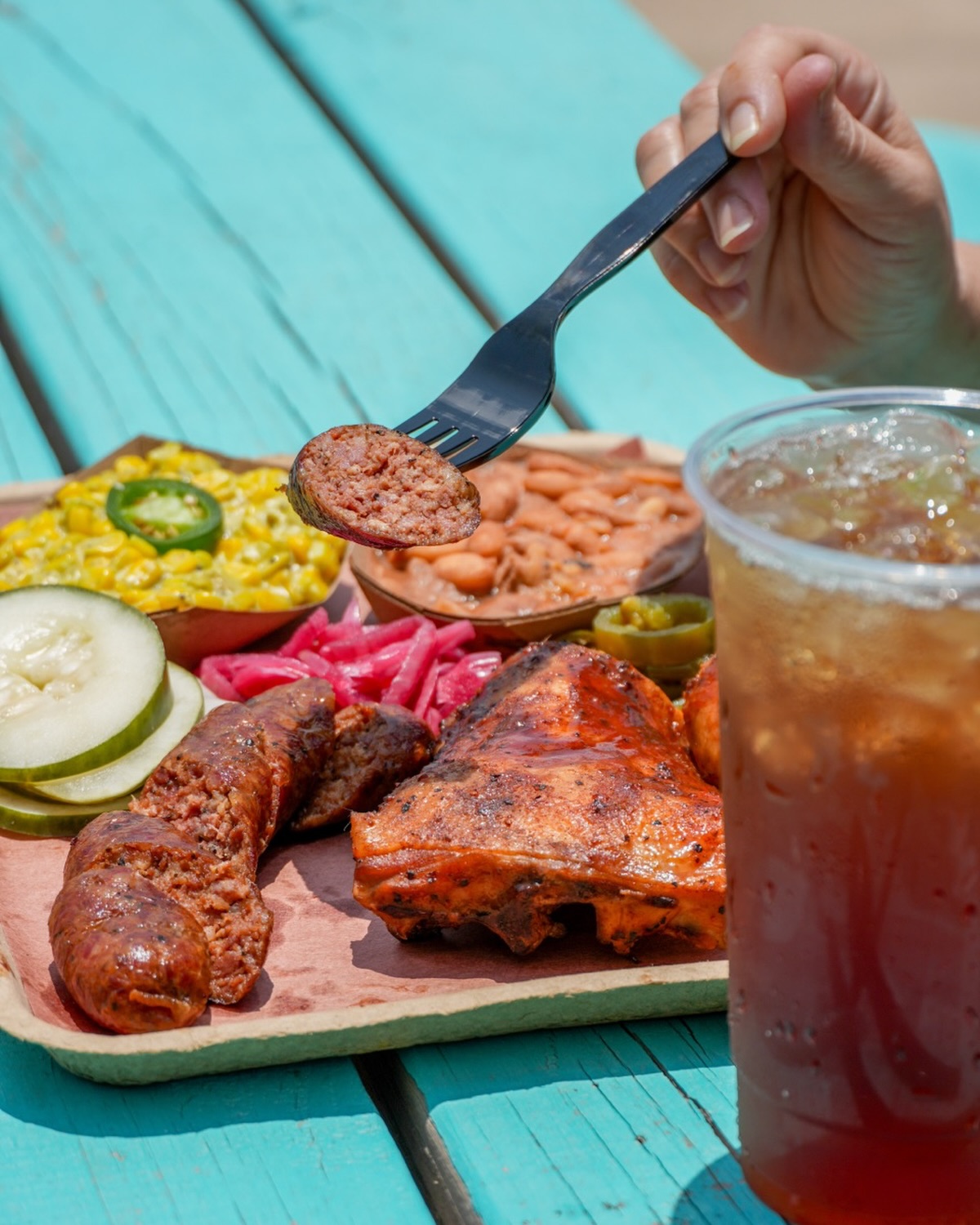 đşđ¸ Happy Fourth of July đşđ¸
We are OPEN TODAY from 11am - 6:30pm!
đ¨LAUNCHING TODAY: TEXAS PIT PLATES - $20đ¨
A full BBQ meal for a fraction of the price!
Option 1: Chicken & Ribs
Option 2: Chicken & Central Texas Sausage
Two Sides: Brisket Beans, JalapeĂąo Cream Corn, Potato Salad , Creamy Coleslaw
All the Fixinâs
AND A FREE GLASS OF TEA!!
Save $7 from our regular 2-Meat plate and save $3 on a glass of Tea! Thatâs $10 back in your pocket!
Which plate are you getting?