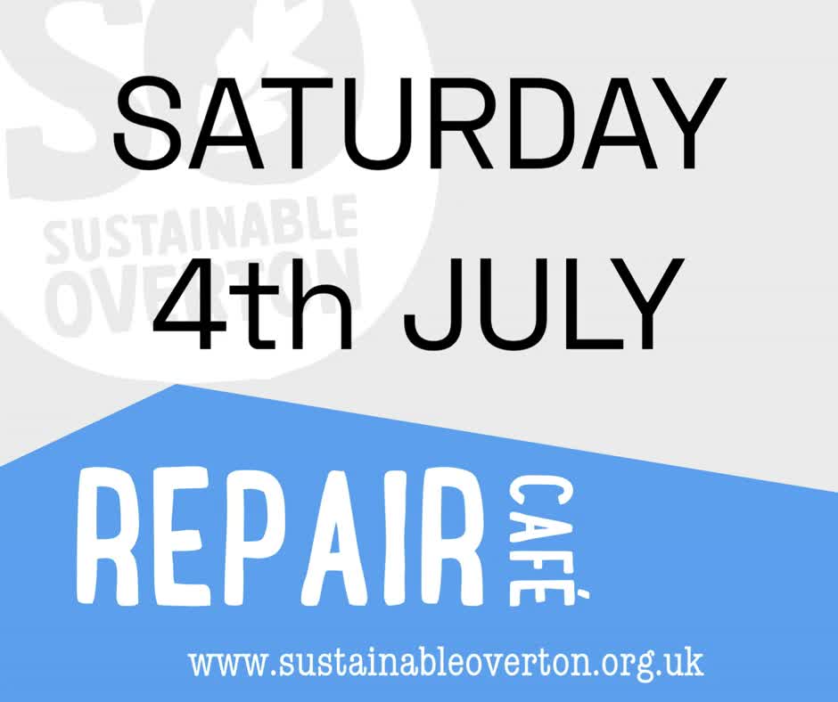 The Repair Café is back this Saturday 🛠🔧🚲
10am to 12 midday at Overton Community Centre.
Please book items in on the website if you can, or come along on the day. (Bike service and repairs must be booked in advance).