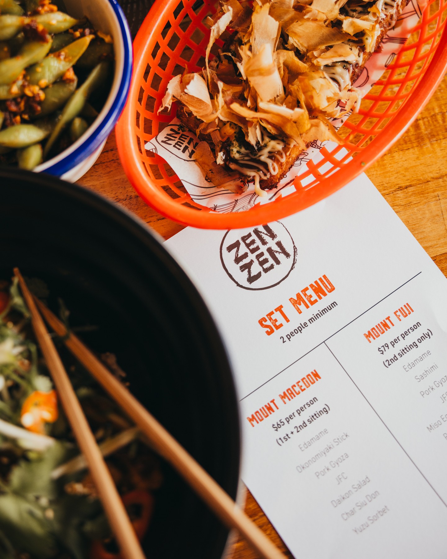 Have you caught the set menu at ZENZEN yet? Say the word and our kitchen ninjas will fill the table with an assortment of Japanese street food staples. Just be sure to bring an appetite!
@zenzen.gisborne | Open Wednesday to Saturday from 5pm.
#ZENZEN #KuzuIzakaya #GisborneEats #MacedonRanges #JapaneseStreetFood