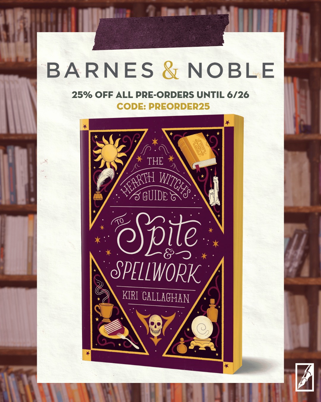 B&N is currently running a deal on pre-orders, which includes Spite & Spellwork! If you're a B&N member and you've been waiting to preorder the next installment in the Hemlock Saga, this is your moment!
#bookstagram #fantasy #preorder #barnesandnoble