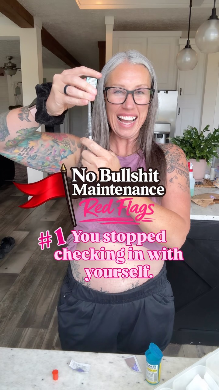 🚩 No Bullshit Maintenance Red Flag #1: You stopped checking in with yourself.
Most people think weight regain starts when the scale goes up.
I don’t.
I think it starts much earlier.
It starts when you stop paying attention.
Not just to your weight, but to your habits.
• You’re no longer noticing your hunger cues.
• Your walks slowly disappear.
• Protein isn’t a priority anymore.
• Your clothes fit a little differently.
• You’re avoiding the scale because you’re afraid of what it might say.
None of those things cause regain on their own.
But together, they create the perfect environment for it.
One of the biggest lessons I’ve learned in maintenance is that awareness beats willpower every single time.
You don’t need to be perfect.
You just need to notice small changes while they’re still small.
That’s why I live by my 5-pound rule. Five pounds is a course correction. Fifty pounds is starting over.
Follow along because I’m turning this into a series.
Next up: 🚩 Maintenance Red Flag #2.