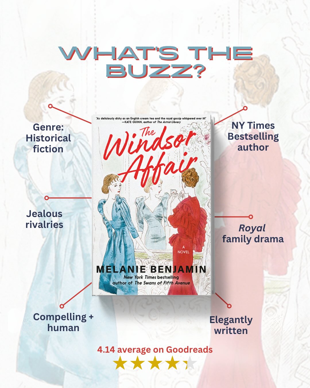 July is fast approaching! New York Times bestselling author, Melanie Benjamin, will be joining us at @saltcreekgolfretreat on July 10th to discuss her newest book, The Windsor Affair. Have you purchased your tickets yet?🤩
🎟️ Tickets are $36 and include:
• Entry into the event
• A signed hardcover copy of The Windsor Affair
🍸 You can find additional information through the link in our bio or on our website at naughtydogbooks.com under ‘EVENTS’.
About the book:
The Windsor Affair recreates the cataclysmic events that nearly toppled the monarchy and incited the power struggle between Elizabeth Bowes-Lyon, the queen-to-be, and Wallis Simpson, aka “That Woman,” who fell into a calculated love affair with Prince Edward. Told from the perspective of both women, the novel propels readers into the fabulous world of the debonair Prince of Wales, café society of the 1930s, and the glittering private lives of the Windsors.
