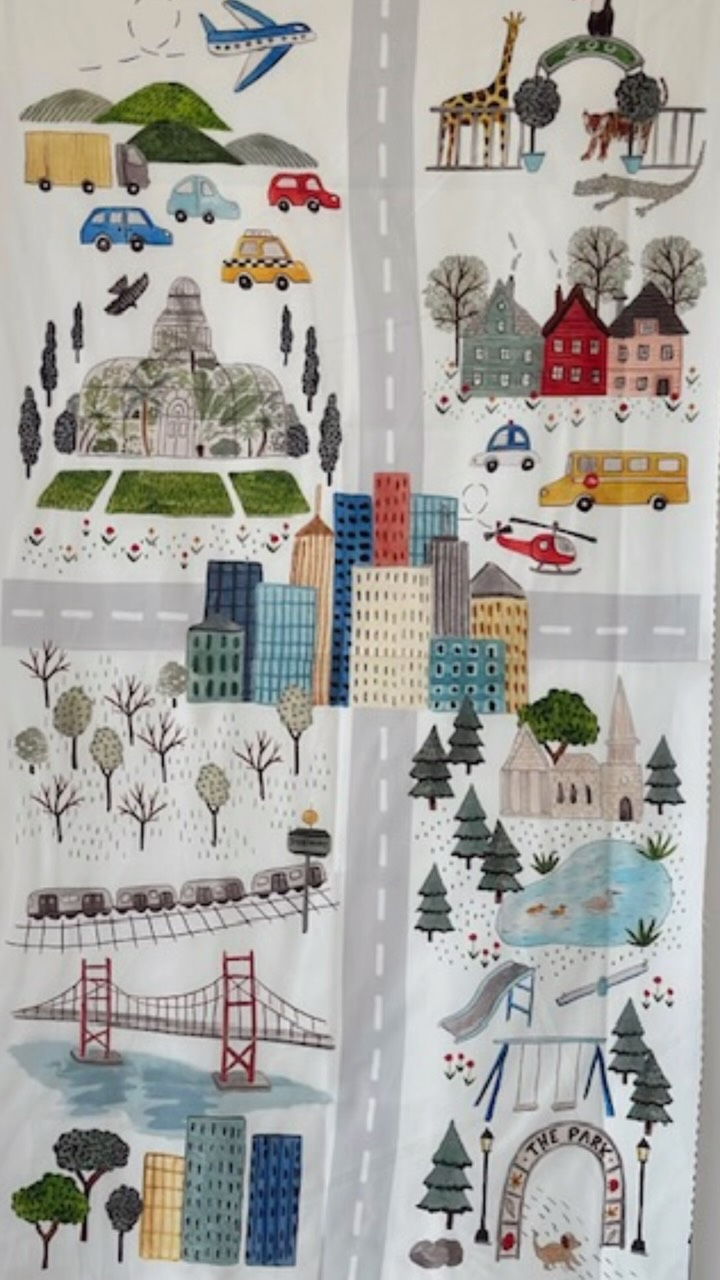 My goodness this bundle is super cute! It features the Mini Metropolis city scape panel and a wonderful collection of coordinates. You can find these bundles on our website now.
I hope my girls have stashed away those prints and that panel for me! So many opportunities for fussy cutting!!!
#cuttingcloth #patchwork #kidsquilts #noveltyfabric #quilt