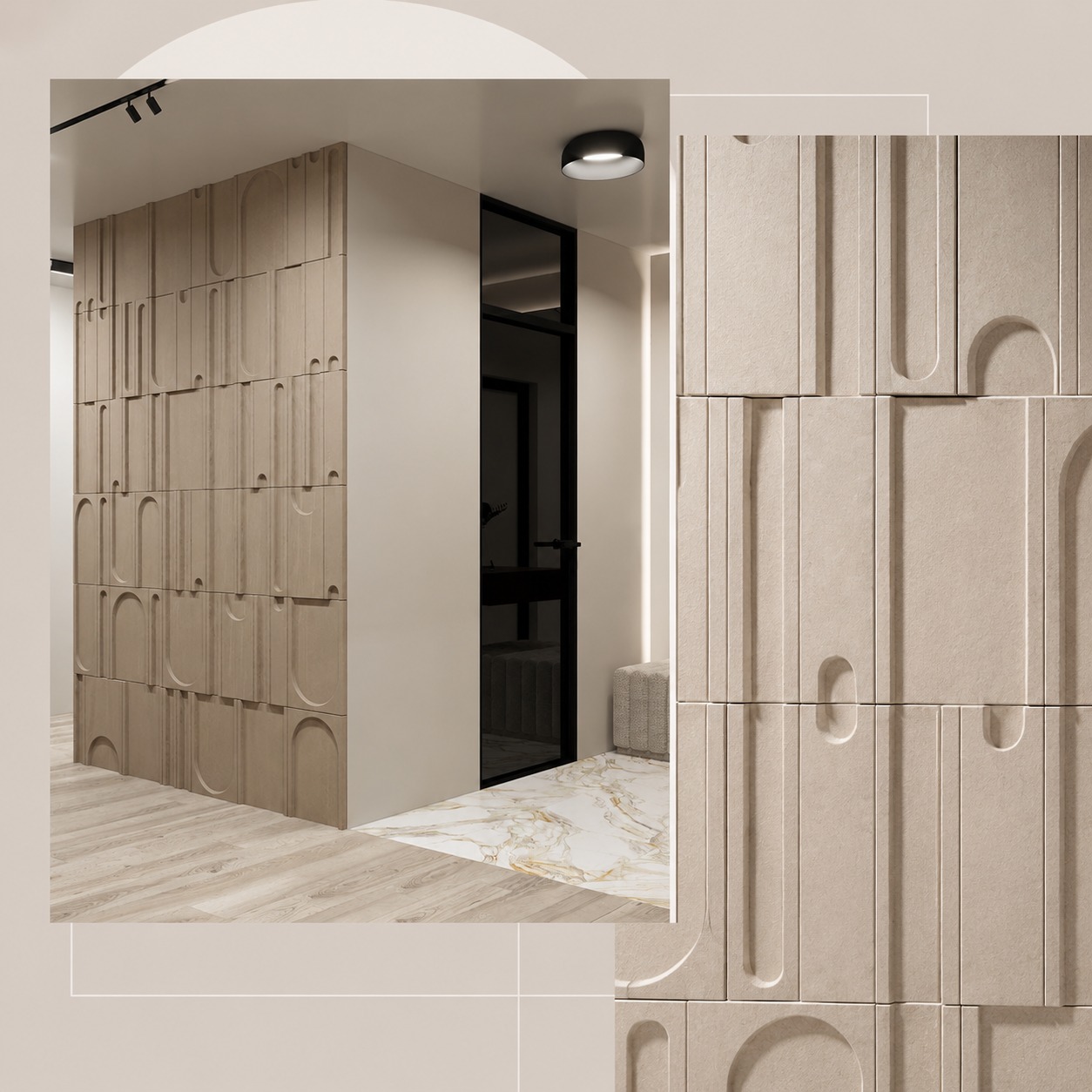 Una boiserie fuori dagli schemi.
Non un semplice rivestimento, ma una superficie tridimensionale capace di trasformare la parete in un elemento architettonico.
Geometrie, incisioni e giochi di profondità danno vita a un disegno contemporaneo, studiato su misura per rendere ogni ambiente unico.
Dal progetto alla materia: a breve la vedrete in produzione.
@wood_catanzaro
#Boiserie #InteriorDesign #DesignSuMisura #ArchitetturaDinInterni #WallDesign #CustomDesign #MadeInItaly #InteriorInspiration #DettagliDiDesign #FLABStudio