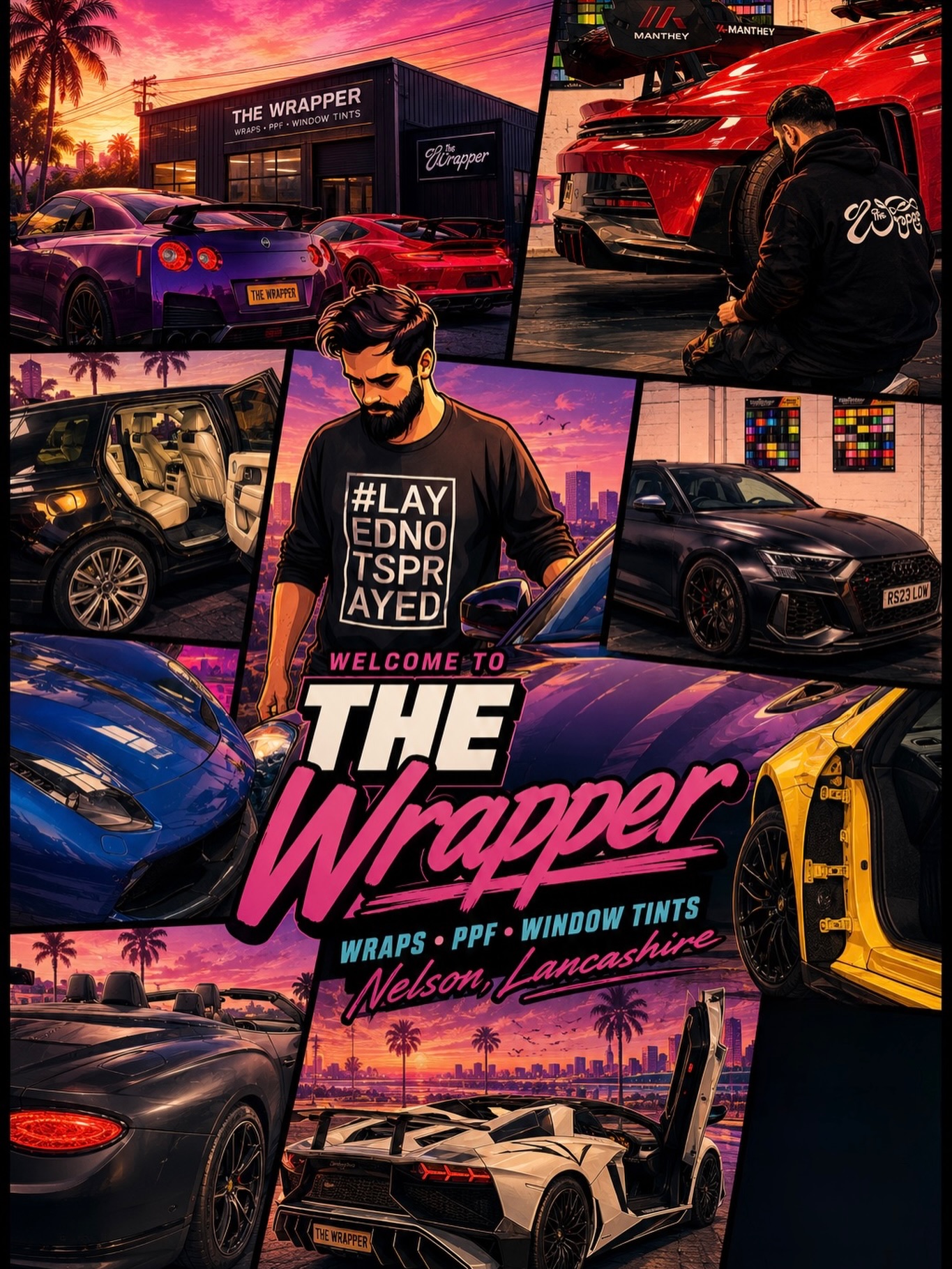 Tomorrow, millions of players will finally be hitting that pre-order button. 🎮🔥
After years of waiting, GTA 6 is almost here. Until then, here’s a GTA-inspired poster celebrating everything we love about car culture — exotic cars, custom builds, late nights in the workshop, and chasing perfection.
Who’s pre-ordering tomorrow? 👀 #gta6 #carwrap #vinylwrap #thewrapper