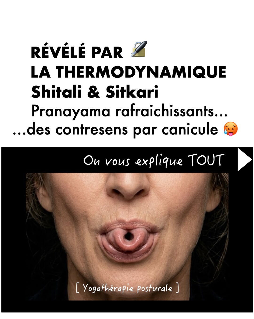 Ne confondons pas sensation locale et régulation métabolique. 🌡️
Par ces fortes chaleurs, la tentation est grande de suivre les conseils qui fleurissent partout : pratiquer Shitali ou Sitkari (respirer par la bouche, langue en tube ou dents serrées) pour se rafraîchir.
La thermodynamique montre pourtant que c’est un piège…
En air chaud et sec (canicule européenne), l’inspiration buccale provoque une évaporation flash de la salive. Si ce transfert thermique offre quelques secondes de fraîcheur locale trompeuse, il détruit votre barrière protectrice. Vos muqueuses se déshydratent quatre fois plus vite. Le système sympathique s’active en urgence. 🛑 En court-circuitant le nez, vous vous privez instantanément de l’oxyde nitrique, ce gaz vital produit dans vos sinus. Sans ce puissant vasodilatateur naturel, vos vaisseaux se contractent, la circulation s’asphyxie et l’oxygénation cellulaire baisse. Face à la canicule, vous priver d’oxyde nitrique revient à couper le radiateur interne de votre organisme.
Le point de vue de l’Aplomb :
La vraie surchauffe vient de notre structure. Le bassin en rétroversion entrave le diaphragme et force une respiration haute et rapide. Mais attention au piège inverse : se redresser de force en projetant la cage thoracique en avant (hyper-antéversion forcée) crée une tension musculaire permanente qui perturbe également le souffle.
Le meilleur climatiseur de l’organisme est votre alignement. En installant le bassin en antéversion physiologique sur le triangle antérieur du périnée, antéversion produite par l’action des jambes, le diaphragme peut se libèrer.
La respiration peut alors redevenir nasale, lente et profonde, collectant l’oxyde nitrique pour restaurer la thermorégulation via le nerf vague. 📐 Découvrez comment agir : un dossier exclusif de 25 minutes de lecture pour changer la dimension de votre pratique et de votre enseignement.
💬 Pour accéder au dossier complet, commentez simplement RESPIRATION sous ce post pour recevoir le lien direct par message privé. Protégez votre structure et restez au frais.
— Cath & Serge
#Yogatherapie #Posturo #respiration #Pranayama #OxydeNitrique