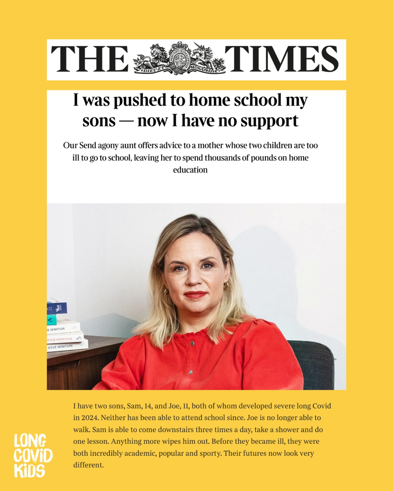 This is a difficult but important read. 🧡
The experiences shared in this article will resonate with many families in the Long Covid Kids community.
As we shared at the recent APPG on Long Covid, childhood doesn’t pause while a child waits to recover.
Children living with prolonged illness deserve healthcare, education and support that recognises the reality of their experiences and enables them to learn, participate and thrive.
We’re incredibly grateful to this family, members of our community, for speaking so openly. Sharing personal experiences takes courage, and every story shared helps build understanding and strengthens the case for change.
To every child, young person and family who continues to share your experiences with us: thank you. Your voices matter, and they continue to shape our work every day.
Link to the article is in our bio.
#LongCovid #LongCovidKids #ChildHealth #Education #PatientVoice HealthEquity @thetimes @joplattleigh