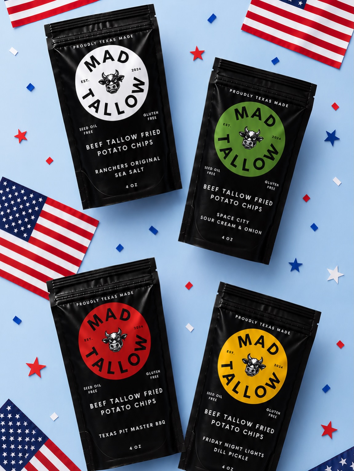 🇺🇸 The 4th of July is just one week away and that means… our 1st SUMMER SALE GOING ON NOW🇺🇸
From backyard BBQs, family gatherings and fireworks, there’s no better snack than seed oil free chips fried in beef tallow!
Celebrate with 15% OFF sitewide during our Summer Sale.
Learn more and shop now at madtallow.com (link in bio)