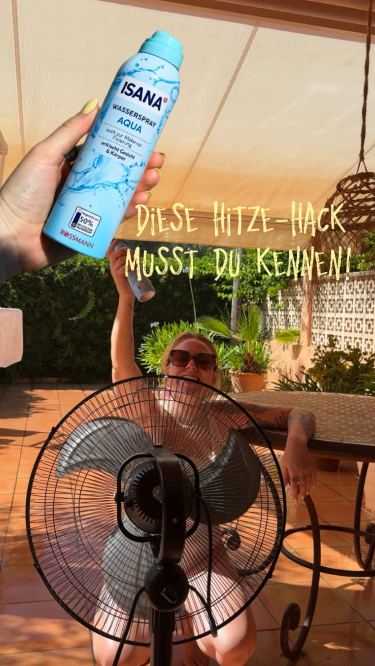 🐚🌊😮💨 So kühlt ihr euch an heißen Tagen richtig angenehm ab! Ich sag’s euch: Das Aqua-Spray direkt aus dem Kühlschrank ist für mich die absolute Rettung – selbst zuhause in der Wohnung. 🤍
Stellt den Ventilator auf die stärkste Stufe, sprüht das gekühlte Aqua-Spray mit etwas Abstand vor den Luftstrom und achtet darauf, genügend Abstand zur Elektronik zu halten. So verteilt der Ventilator den feinen Sprühnebel perfekt, ohne dass ihr danach klatschnass seid. 🧊💨
#lifehack #hitze #lifehacks #endometriosis #endometriose
