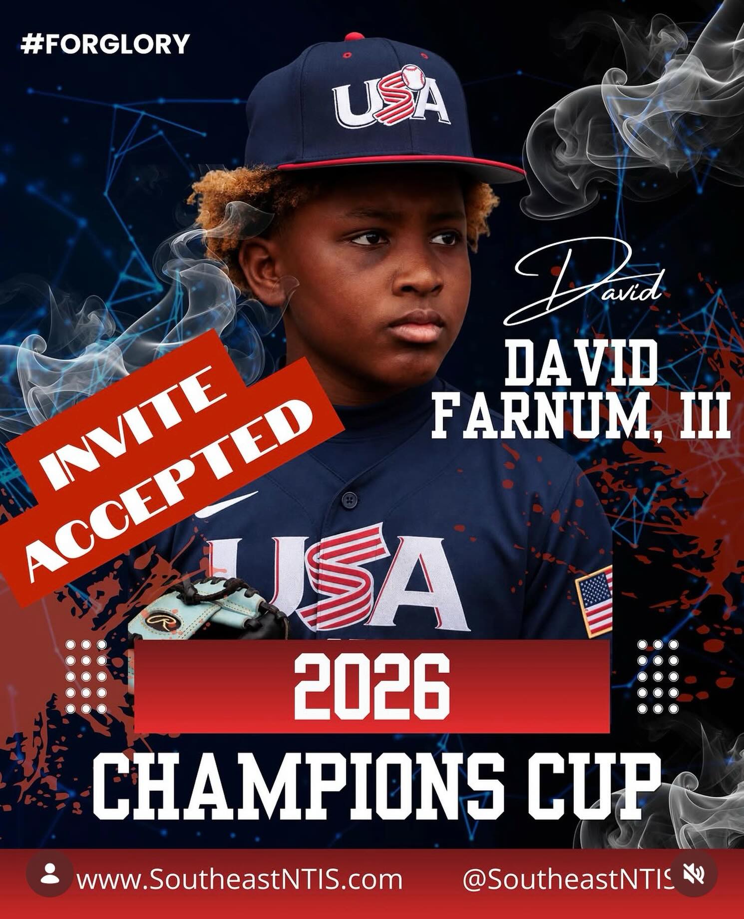 Congratulations to 12U athlete David Farnum for being invited to the 2026 USA Champions Cup @southntis
Go represent kid!!
#TeamUSA #SouthDeKalbTribe #GodBlessTheTribe