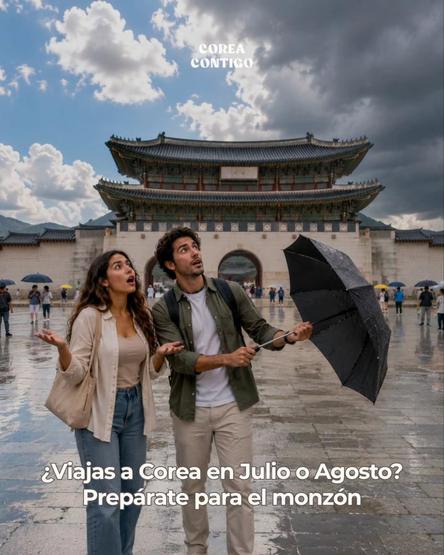 El monzón de este año en Corea (Jangma / 장마) ya comenzó oficialmente.
Hoy, 30 de junio, la isla de Jeju ha recibido sus primeras tormentas fuertes de la temporada. Se trata de un "monzón tardío" (el tercero más retrasado de la historia), lo que significa que el calendario de lluvias se desplazará de lleno hacia julio y agosto.
¿Viajas pronto? Desliza las imágenes para ver la guía rápida que te salvará el viaje.
🗓 Calendario de lluvias:
- Zona Centro (Seúl, Incheon): Se espera que el frente de tormentas suba durante la primera semana de julio.
- Fin de temporada: Es altamente probable que la inestabilidad se extienda hasta finales de julio o los primeros días de agosto.
⚡ El "Efecto Guerrilla" (Lluvias localizadas):
Olvídate de la lluvia constante y aburrida. Este año la tendencia son diluvios súper potentes en zonas específicas. Puede que en una calle caiga un diluvio y a solo tres cuadras esté soleado. ¡Lleva siempre paraguas!
🎒 Tips rápidos de supervivencia:
- Paraguas compacto: Cómpralo en cualquier tienda de conveniencia (CU, GS25) al llegar.
- Calzado de goma: Evita tenis de tela, ya que la humedad del 80%+ hará que tarden días en secarse.
- Plan B listo: Si el día amanece muy lluvioso, aprovecha para visitar centros comerciales subterráneos (como COEX Mall), el majestuoso Museo Nacional o disfrutar de la increíble cultura de cafeterías de Seúl.
¡Corea bajo la lluvia tiene una estética de neón y reflejos única que te encantará fotografiar! 🌿☔
#coreacontigotour #viajeacorea #tourenespañol #monzón #veranoencorea