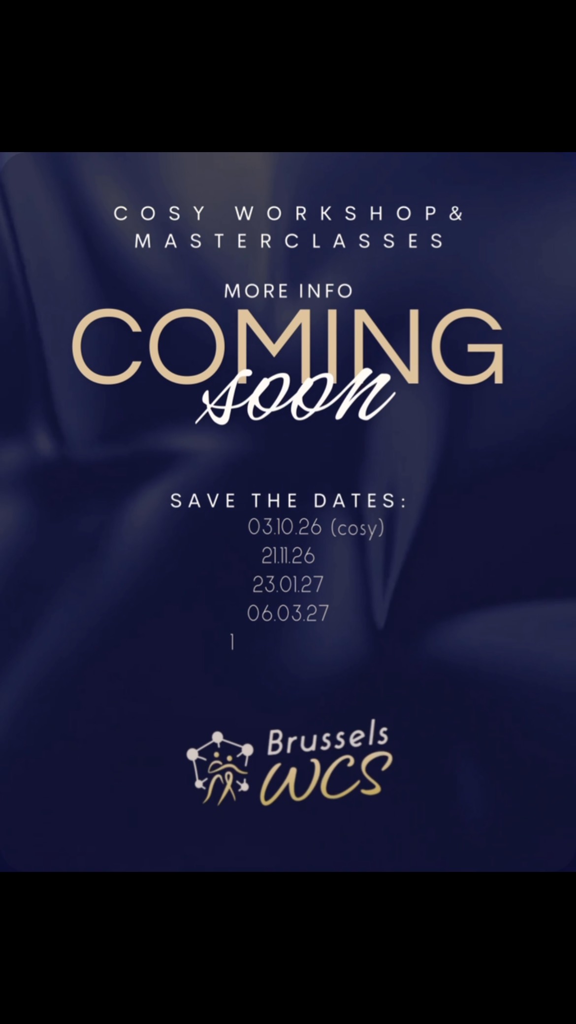 ⚡ BIG THINGS ARE COMING! ⚡
The new season is bringing world-class talent straight to you! 🌍🔥
Our upcoming Masterclasses will feature internationally acclaimed dancers ready to share their knowledge, passion, and experience.
📍SAVE THE DATES
03.10.26
21.11.26
23.01.27
06.03.27
17 AND 18.04.27
22.05.27
More details will be shared in the near future.
Don’t miss your chance to train with the best. 💥
