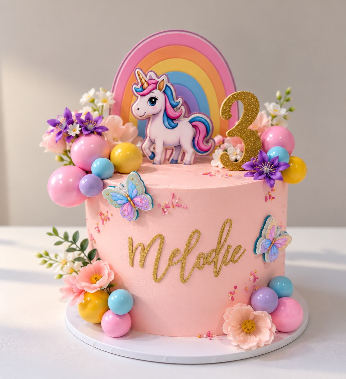 🌸🦄🌈Mélodie🌈🦄🌸 it’s your birthday
The Cutest little Unicorn cake for her 3rd Birthday 🎉🎂