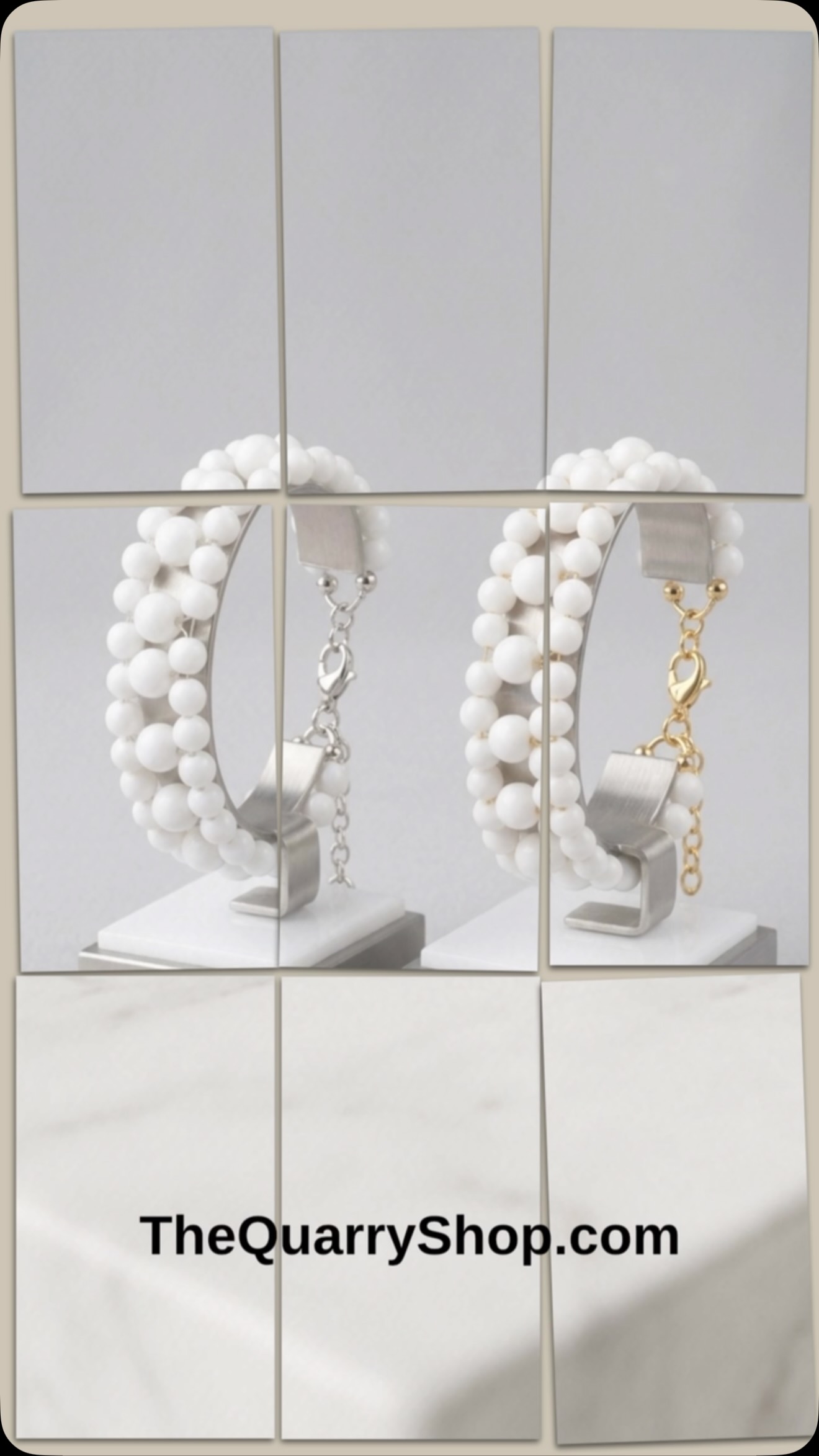 We are in our White Phase at The Quarry Shop! Take a look and find your one-of-a-kind piece today. Comes in a gift box and for a limited time receive freebies with every order! TheQuarryShop.com #thequarryshop #quarrymusthaves #summermusthaves #QuarryNewDrops #oneofak