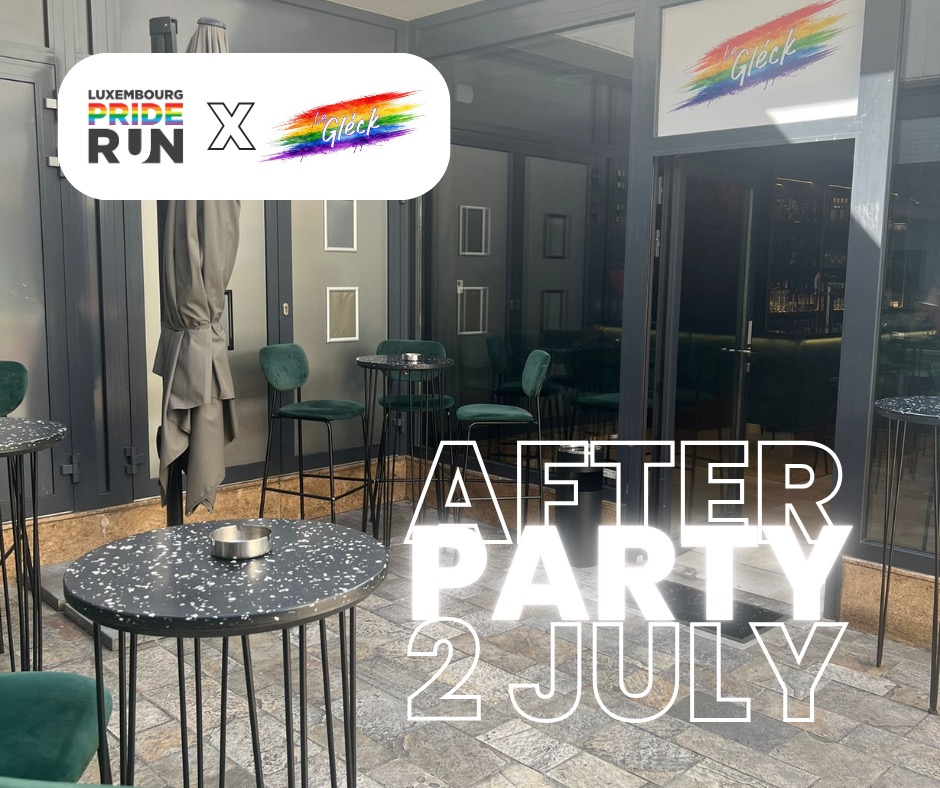 𝗧𝗵𝗲 𝗰𝗲𝗹𝗲𝗯𝗿𝗮𝘁𝗶𝗼𝗻 𝗱𝗼𝗲𝘀𝗻’𝘁 𝘀𝘁𝗼𝗽 𝗮𝘁 𝘁𝗵𝗲 𝗳𝗶𝗻𝗶𝘀𝗵 𝗹𝗶𝗻𝗲.
Join us for the After Pride Run Party at Le Gleck, Luxembourg’s brand‑new LGBTIQ+ bar located right in the Grand Rue.
A fresh, welcoming space created for lgbtiq+ community, the perfect place to keep the Pride Run energy going, meet other runners, share your race moments and enjoy the evening together.
Whether you ran, walked, volunteered or cheered, you’re invited to continue the celebration with us.
𝗦𝗲𝗲 𝘆𝗼𝘂 𝗮𝘁 @legleck — 𝘁𝗵𝗲 𝗣𝗿𝗶𝗱𝗲 𝗰𝗼𝗻𝘁𝗶𝗻𝘂𝗲𝘀.