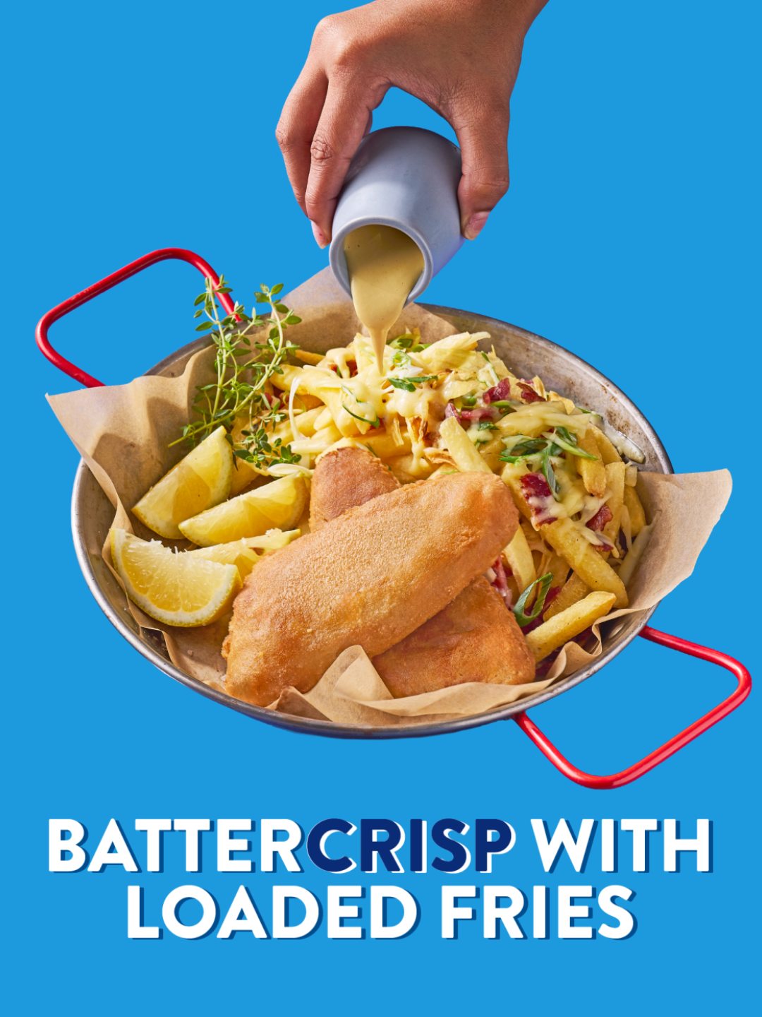 Meals in Minutes: Battercrisp with Loaded Fries. Meal served in less than 20 minutes with this qui…
