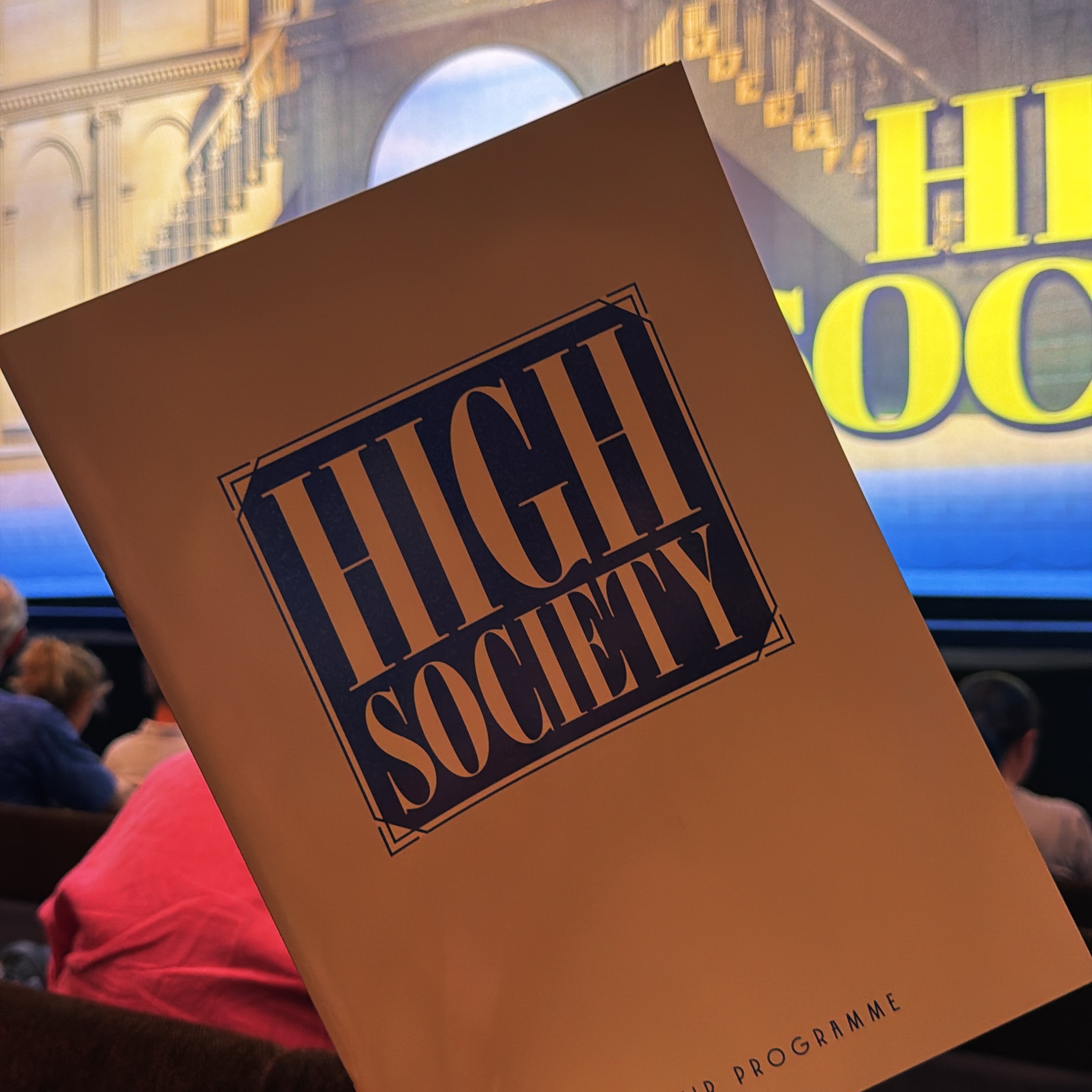 Tonight I am hiding from the heat by seeing @highsocietymusical at the @barbicancentre in some lovely air conditioning and I’m having a swellegant time!