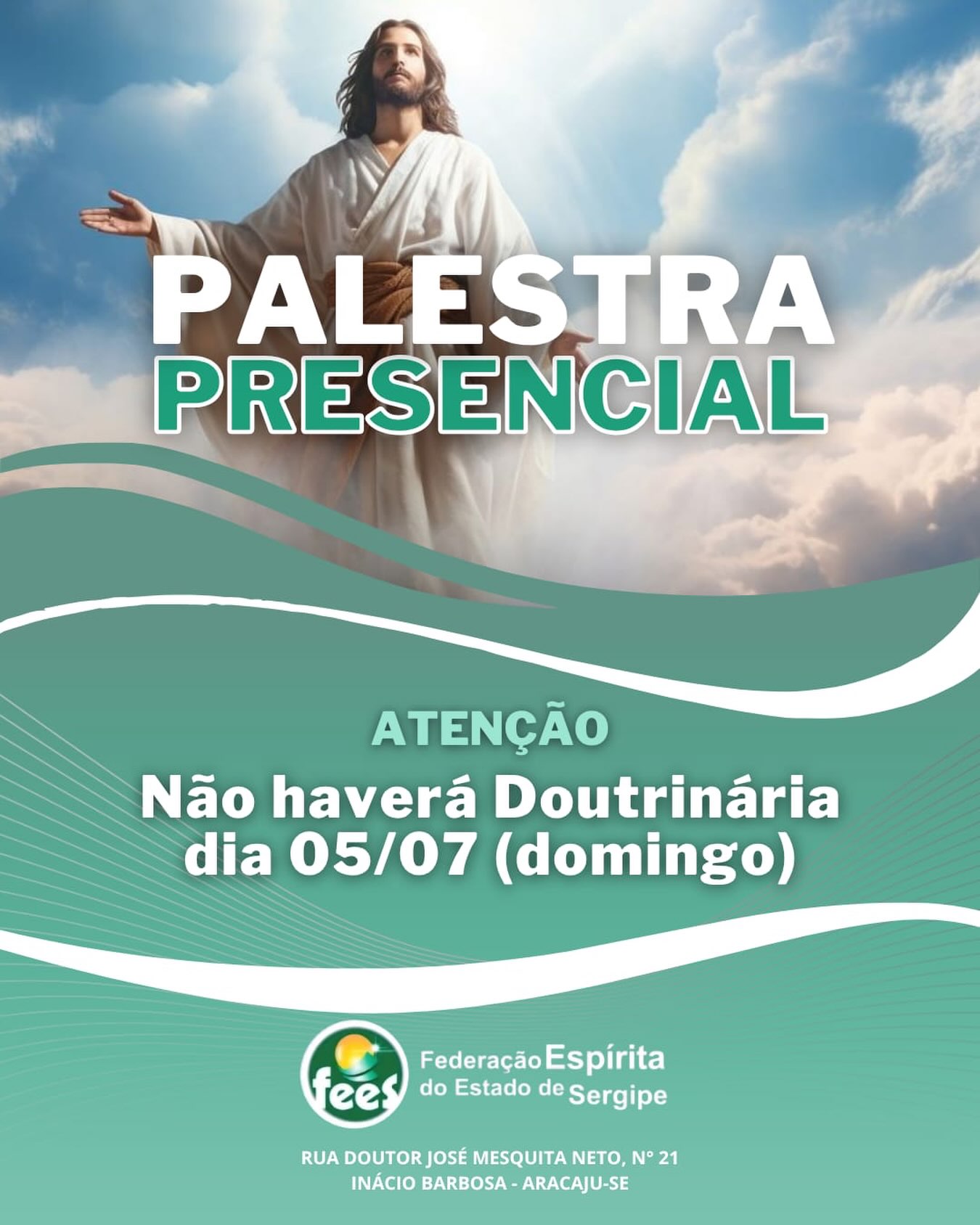 Não teremos doutrinária neste domingo, dia 05/07/2026. Estaremos juntos novamente dia 07/05/2026! Muitas bençãos para todos! 🤍🕊️🙏