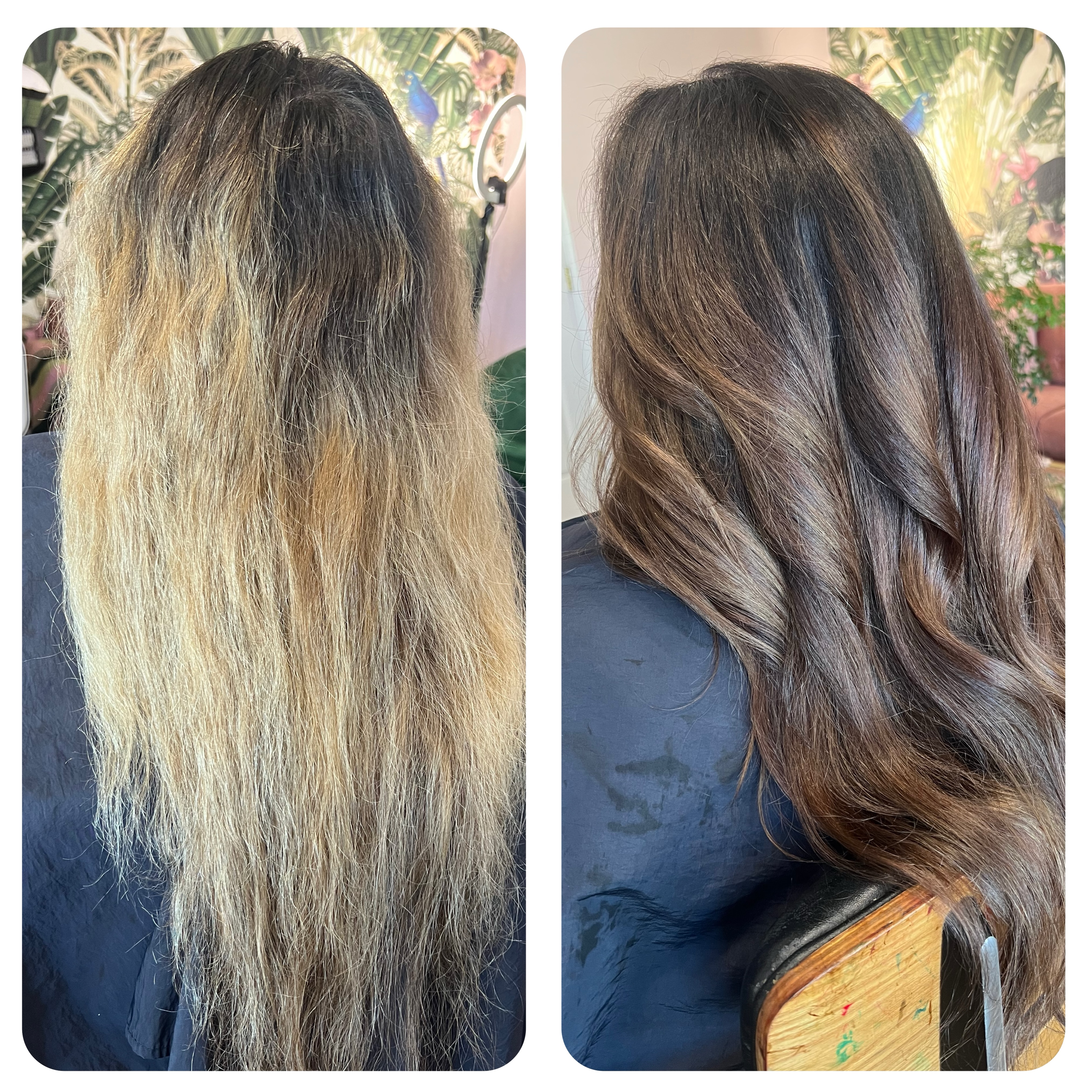 Sometimes a small change can be so big!
.
A lower maintenance, beautifully variegated brunette is the perfect tweak for her summer look.