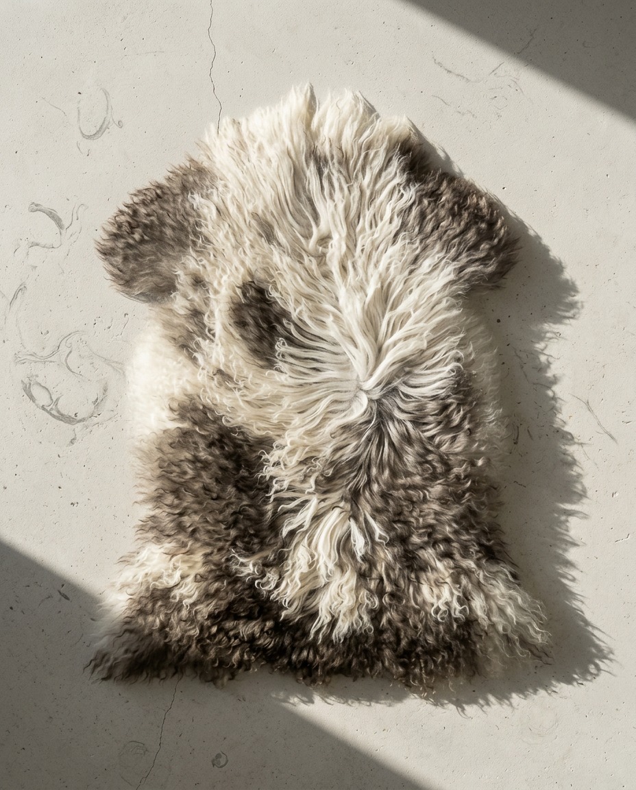 Det lange, bølgende håret mot den harde kalksteinen.
Spælsauskinnets unikt lange ull gir det en nesten skulpturell karakter. Kontrasten mellom de levende, myke kurvene og den kalde, matte natursteinen viser naturens egne former på sitt vakreste.
Dette er mer enn et lunt underlag. Det er en bit av den norske fjellheimen, skapt for å bringe liv og tekstur inn i hjemmet eller på hytta 🪵
Hvert skinn har sitt eget unike uttrykk. Finn ditt på tronderrein.no 🏔
#trønderrein #spælsauskinn #norsknatur #håndverk #hytteliv