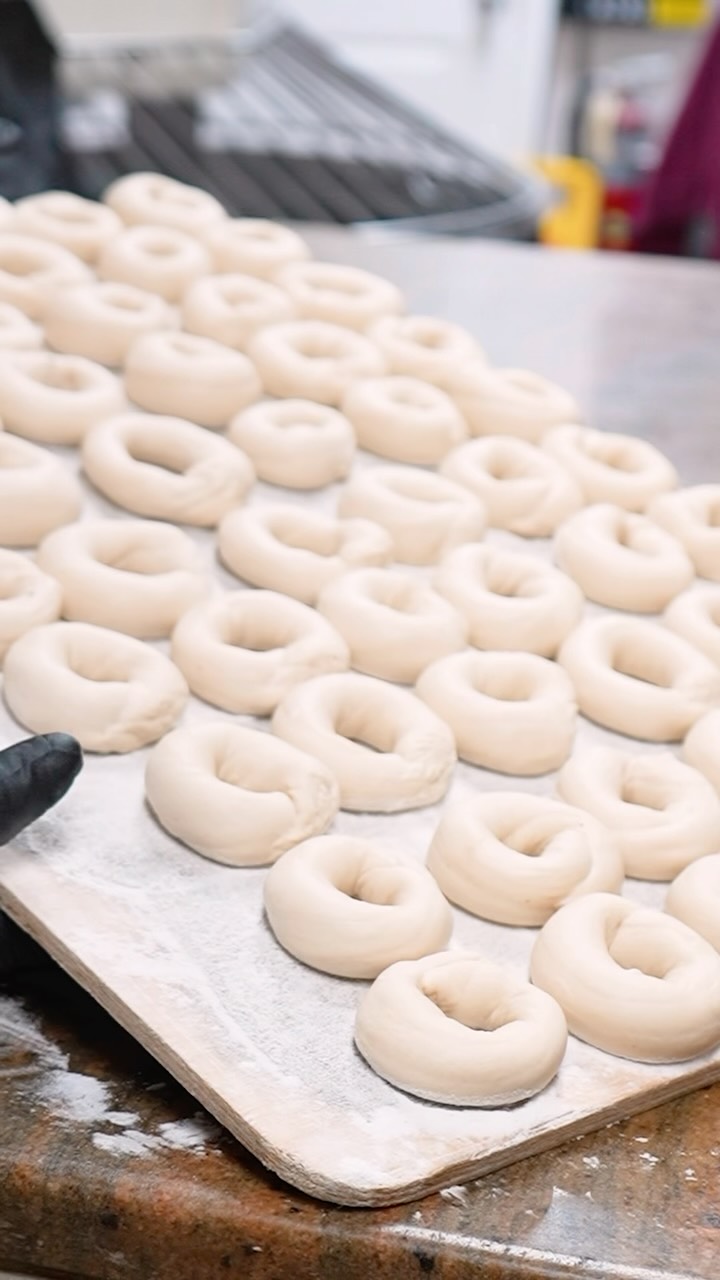 🥯✨ Every great bagel starts right here.
Rolled by hand, shaped with care, and getting ready for the oven. #CinosHotBagels
#bagels #deli #longisland #oceansideny
