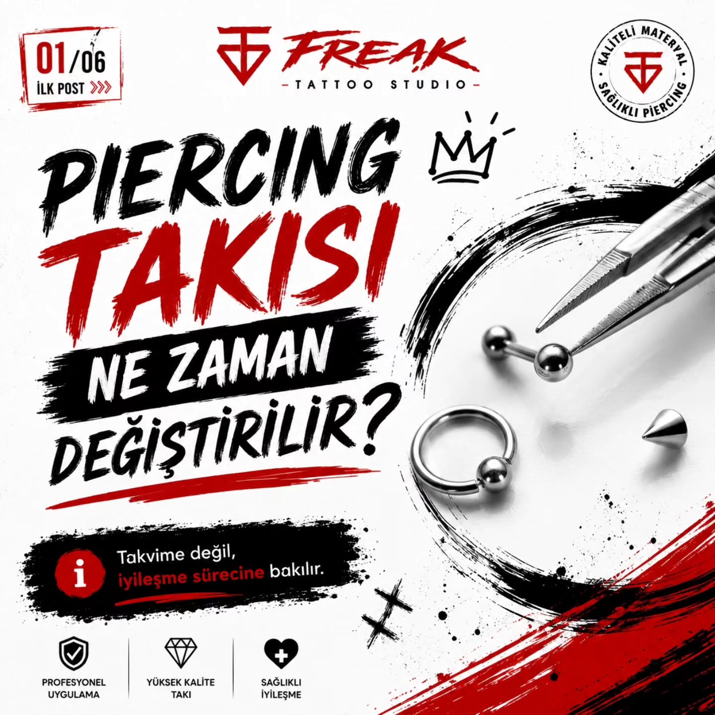 Piercing Takısını Ne Zaman Değiştirebilirim?
"Artık iyileşti gibi görünüyor, takımı değiştirebilir miyim?"
Stüdyomuzda en sık duyduğumuz sorulardan biri bu. 👇
Gerçek şu ki; piercing takısı belirli bir tarihte değil, iyileşme tamamlandığında değiştirilmelidir.
Dışarıdan tamamen iyileşmiş gibi görünse bile, içeride oluşan piercing kanalı hâlâ hassas olabilir. Takıyı erken değiştirmek; tahriş, şişlik, kanama ve iyileşme sürecinin uzamasına neden olabilir.
Bu seride birlikte şunları inceliyoruz:
✔️ Neden beklemek gerekir?
✔️ Ortalama iyileşme süreleri
✔️ Erken değiştirmenin riskleri
✔️ Takı değişimine hazır olduğunuzu nasıl anlarsınız?
✔️ En sık yapılan hatalar
Unutmayın; her vücut farklı iyileşir. İnternette okuduğunuz süreler yalnızca ortalamadır. Takı değişimi için en doğru zaman, piercinginizin verdiği iyileşme belirtileridir.
Siz en çok hangi piercing hakkında bilgi almak istiyorsunuz? Yorumlarda bizimle paylaşın.
-
-
-
-
#piercing #istanbulpiercing #beşiktaşpiercing #piercingbakımı