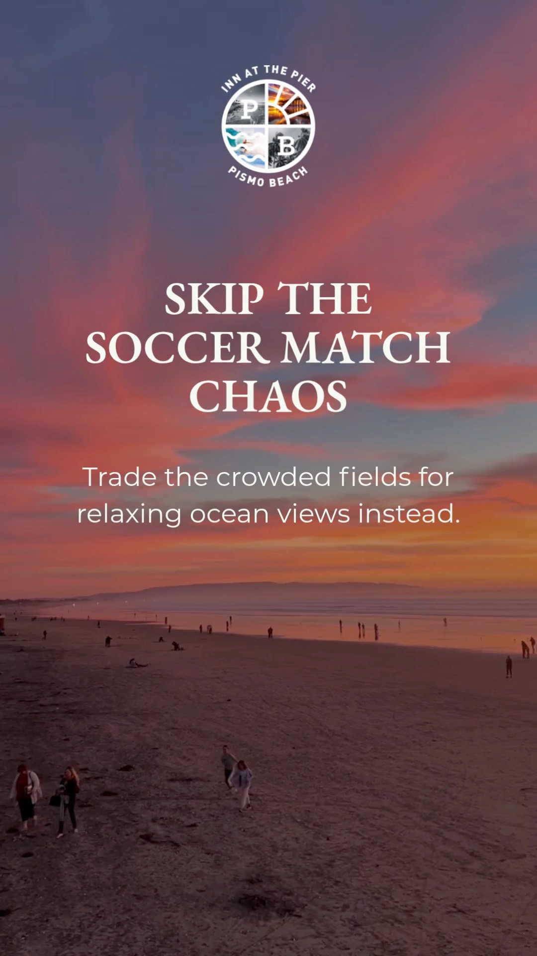 Skip the soccer match chaos and trade it for ocean views. ⚽🌊
Book our Breakfast & Parking Package and spend your getaway exploring Pismo Beach, the Pier, Downtown Pismo, Edna Valley Wine Country, Ocean Dunes, and more.
✨ Your coastal escape is just a click away. Book via the link in bio.