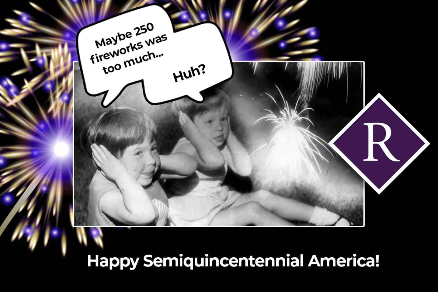 Wishing you all a happy 4th.
Happy 250th Birthday U-S-A! 🇺🇸🙏💪