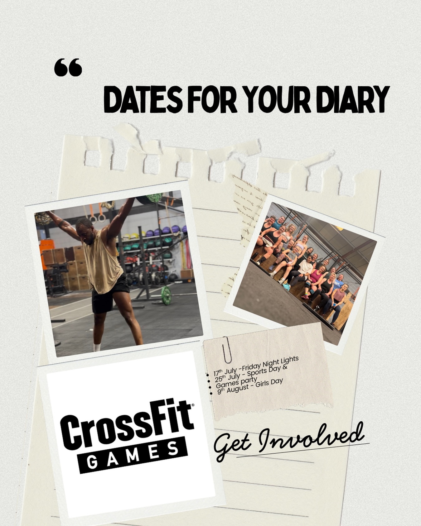 ☀️ Summer Diary Dates ☀️
🏋️♂️ 17th of July - Friday Night Lights.
☀️ 25th of July - Two hour Sports Day + Games Party 🍺
👯♀️ 9th of August - Girls Only session.
•
•
•
Athletes built at @crossfitdeviant
#hardwork #intensity #machines #family #teamD