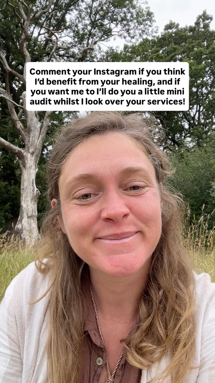 It’s day TEN of my chatty reels challenge and I’m feeling tired today, so I’m taking the opportunity to search for some personal nourishment 🙌
Because I know that you can’t scale to 5 figure months through strategy alone. That’s why I combine messaging work with Reiki healing with my own clients.
But I’ve defo been neglecting my personal healing recently, not practicing what I preach enough 😅
👉 So If you’re a healer or holistic business woman and you think I’ll like what you have to offer, drop your Instagram below for me to have a look over what you do!
I want to do some real transformative and integrative (is that a word?🤣) healing - that has nothing to do with my business (on the surface 😉)
PLUS - If you want me to, I’ll do you a little mini-audit of your content whilst I look over what you offer ❤️ To help you clarify your message, make content easier and attract more dream clients.
Just let me know in your comment if you want me to send you some tips! 😊
Also feel free to tag your fave healers if you’re not a healer yourself. Thanks gang 🙌