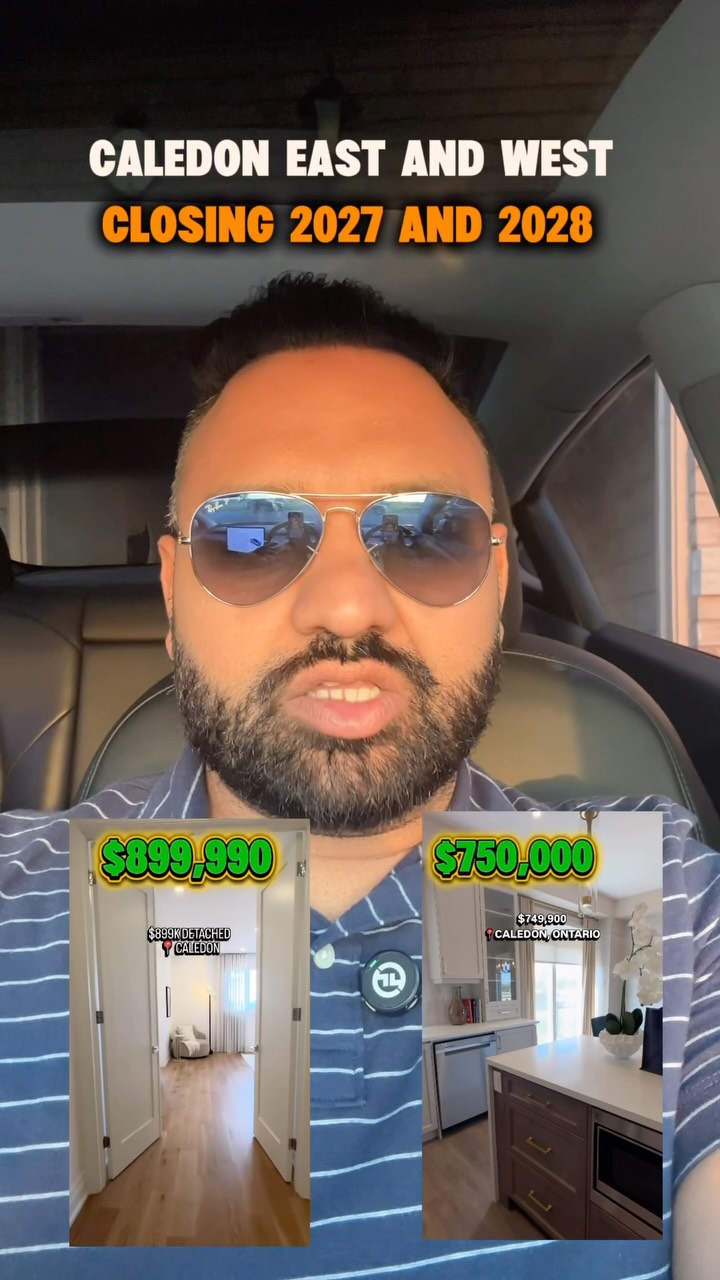 🚨 Want to own a brand new home in Caledon? Your opportunity is here.
📍 Caledon East & Caledon West
🏡 Brand New 2-Storey Freehold Townhomes with Backyard
💰 Starting from $750,000
Need more space?
🏡 Brand New Detached Homes
💰 Starting from $899,000
As you can see in the video, these homes offer the modern layouts, space, and lifestyle that today’s families are looking for.
Why buyers are excited:
✅ Freehold Homes
✅ Private Backyards
✅ Family-Friendly Communities
✅ Flexible Deposit Structures
✅ Move-In Ready Options Available
✅ Closings in 2027 & 2028
Whether you’re a first-time buyer, upsizing, or looking for your forever home, we have options available in both Caledon East and Caledon West.
The best lots are selling quickly, and early buyers always get the best selection.
📞 Call me today or comment “CALEDON” for pricing, floorplans, and available inventory.
Arshdeep Singh
Salesperson, Royal LePage Signature Realty
📞 416-857-7186
📧 info@arshpanesar.ca
#arshpanesar #tdotpreconca #caledonrealestate #townhomes #detachedhomes