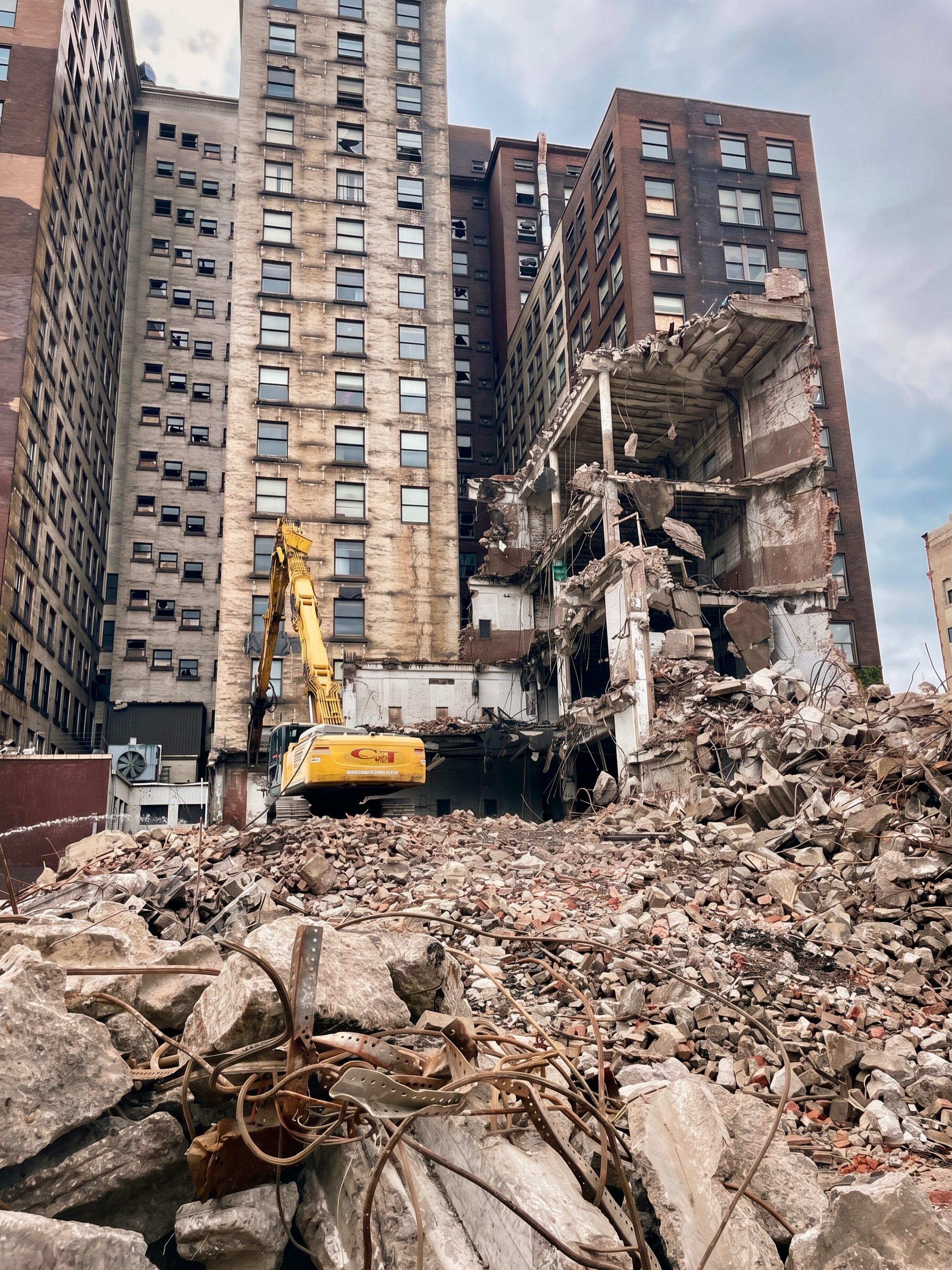 Big news for downtown! The long-condemned garage at the historic Rockefeller Building is finally coming down. A huge thank you to the K&D Group for their recent purchase and for their dedication to revitalizing this iconic landmark. Exciting times ahead for our city’s skyline! 🏗️🏙️