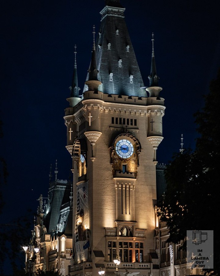 My recent journey to Moldova, Transnistria, Ukraine and Romania.
The Palace of Culture in Iași at night. Built between 1906 and 1926 in neo-Gothic style, it now houses four museums. The tower and its blue mosaic clock face appear on about half the postcards in the city, and for good reason.
#Iasi #Romania #NightPhotography