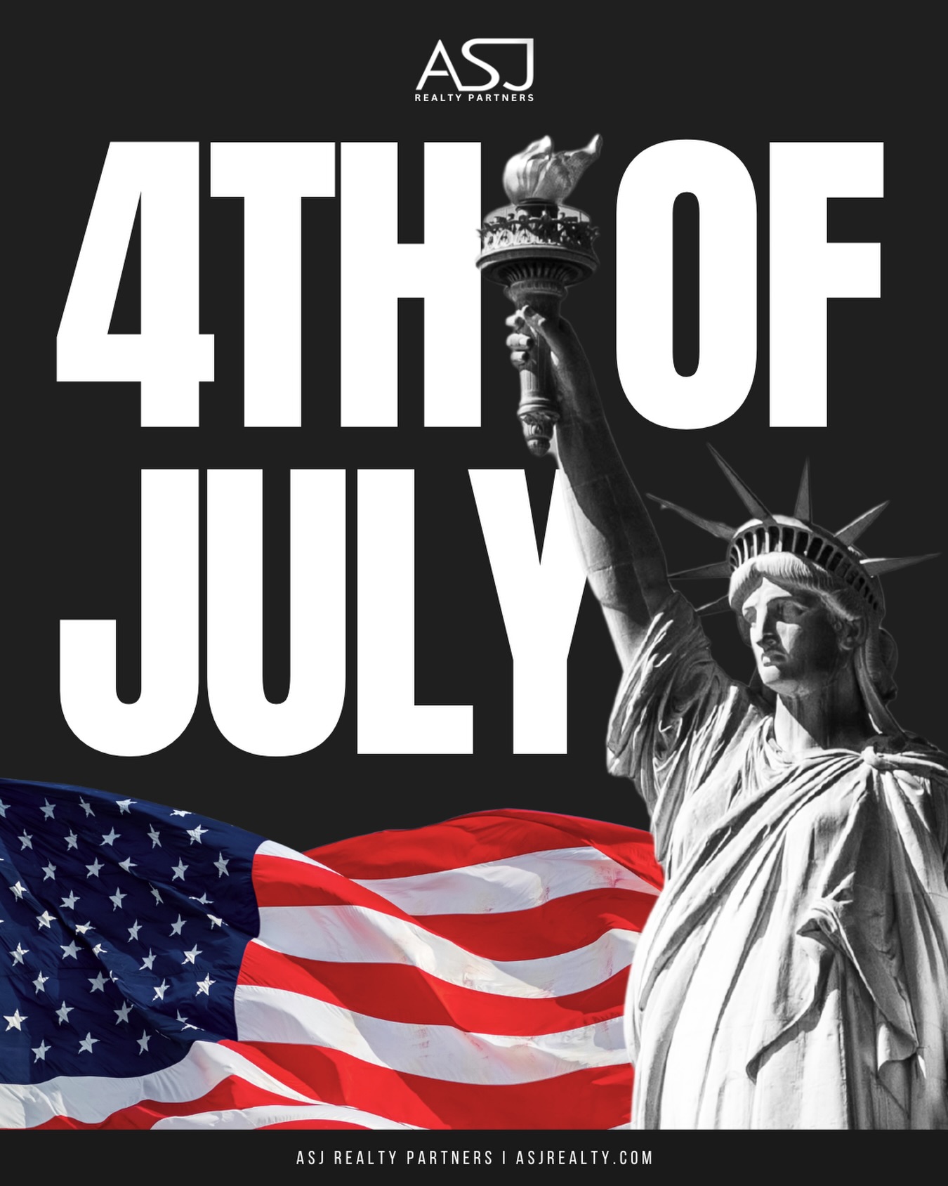 Happy 4th of July! 🇺🇸
Today we celebrate freedom, opportunity, and the communities we’re proud to serve. Wishing everyone a safe, fun, and memorable Independence Day filled with family, friends, and great moments.
From all of us at ASJ Realty Partners, Happy Independence Day! ❤️🤍💙
#Happy4thOfJuly #IndependenceDay #ASJRealtyPartners #realestate