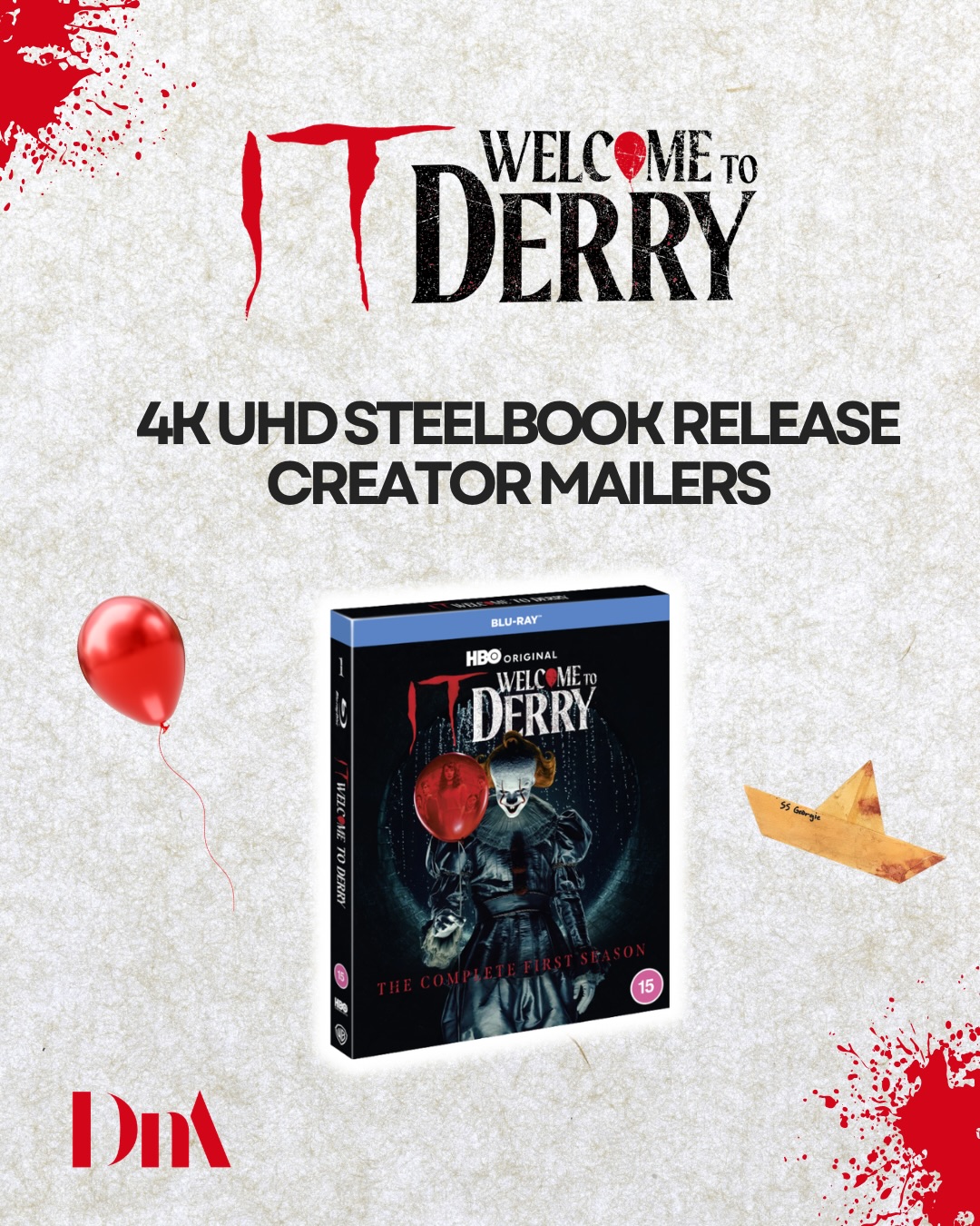 These creators got mail. From Derry. 🎈
To celebrate 40 years of the legendary novel IT, and the release of IT: Welcome to Derry on 4K UHD SteelBook, we put together these delightfully creepy mailers for creators to enjoy while watching the series at home! Inside the mailers included:
🍿 IT: Welcome to Derry on 4K UHD SteelBook
📚 Stephen King’s IT
💿 IT & IT Chapter Two on Blu-ray
🍪 Treats including gorgeous custom biscuits from @coybiscuit
IT: Welcome To Derry is out now to buy on DVD, Blu-ray, 4K UHD and SteelBook