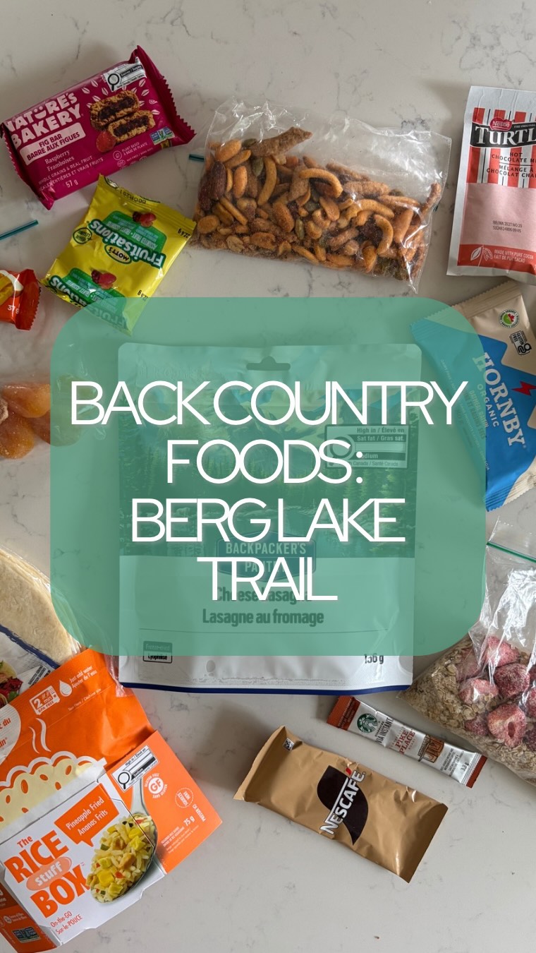 What’s in my pack ~ backpacking edition 🏔️
This week I am off to hike Berg Lake Trail in Robson Provincial Park! 3 nights and 4 days on trail means some extra planning when it comes to snacks and meals to fuel 60+ km of hiking!
Given the trail length, food weight and carbohydrate amount were front of mind to support energy levels and coordination/concentration without adding extra lbs on the back. To keep organized, I packed each days food in separate freezer bags. This also acts as a visual reminder for what food I need to still eat for the day as I find hunger isn’t as strong for me when I’m hiking.
Let’s unpack one of the days and see what I’m bringing!
Breakfast: instant oats + hemp hearts + whole milk powder + freeze dried fruit (recipe will be shared in an upcoming post!) && ☕️ of course!
Hiking Snacks: an assortment of granola bars, fruit snacks, dried fruit, trail mix, candy and vegan jerky. To avoid flavor fatigue, I always include a savory snack, and create variety in my lunches and dinners. I am aiming to achieve 30-60g carbs per hour while hiking through snacks + gatorade + my lunches
Lunch: sandwiches and @thericestuffbox + tortillas
Dinner: a dehydrated meal containing at least 20g protein, 75g carbohydrates and <15g fibre. Fibre is a hard one to keep lower in vegetarian dehydrated meals but super important to pay attention to especially if you are enjoying oats, dehydrated fruit, nuts and bars that contain fibre! Also after a hard day of hiking - a dehydrated meal with at least 600 calories!
Liquids: lemon lime Gatorade + coffee + hot chocolate + plenty of water
If you are planning some long hikes this summer and want to know what to consider when it comes to nutrition, reach out for support! 🥾
#hiking #sportsnutrition #sportsdietitian #foodisfuel #berglaketrail