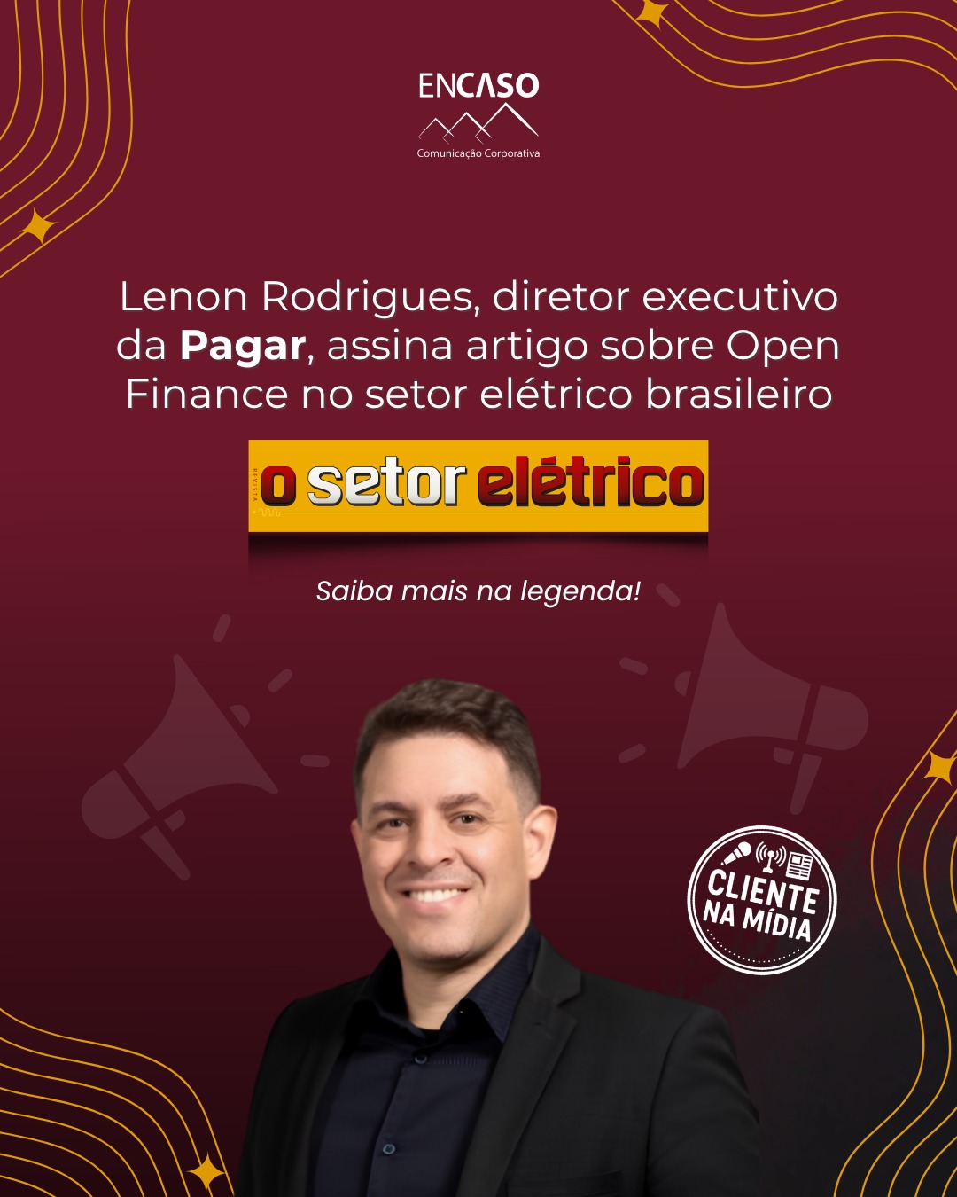 Lenon Rodrigues, diretor executivo da Pagar, assina artigo em O Setor Elétrico (@osetoreletrico) com análise sobre como o Open Finance pode transformar a arrecadação das distribuidoras de energia no Brasil.
O texto mostra que pagar uma conta de luz pode ser tão simples quanto uma mensagem no celular e o que falta para o setor elétrico chegar lá.
Esse é mais um espaço editorial construído pela Encaso. Assessoria de imprensa que posiciona quem tem algo relevante a dizer nos lugares onde esse assunto importa.
#Pagar #OpenFinance #SetorElétrico #AssessoriaDeImprensa #EncasoComunicacao