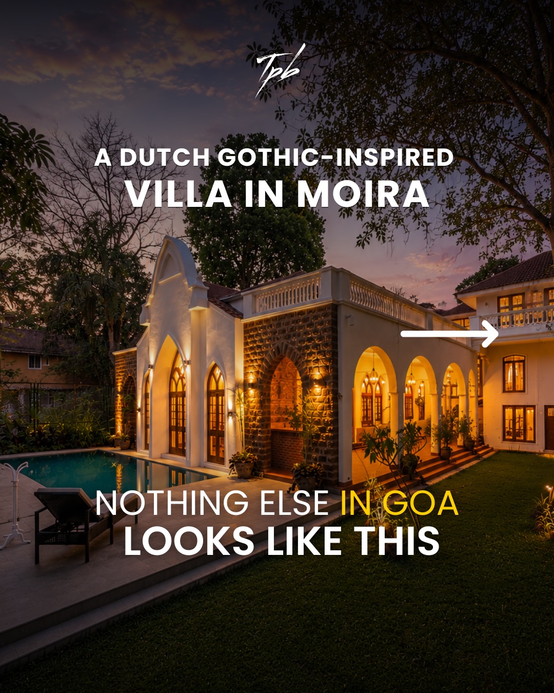 A Dutch Gothic-inspired freehold villa in Moira, North Goa.
High ceilings, reclaimed Gujarat wood throughout, a pool and 920 sqm of land. 4 bedrooms. Furnished and ready.
Comment ‘details’ and we’ll be in touch.
#GoaRealEstate #NorthGoaVilla #MoiraGoa