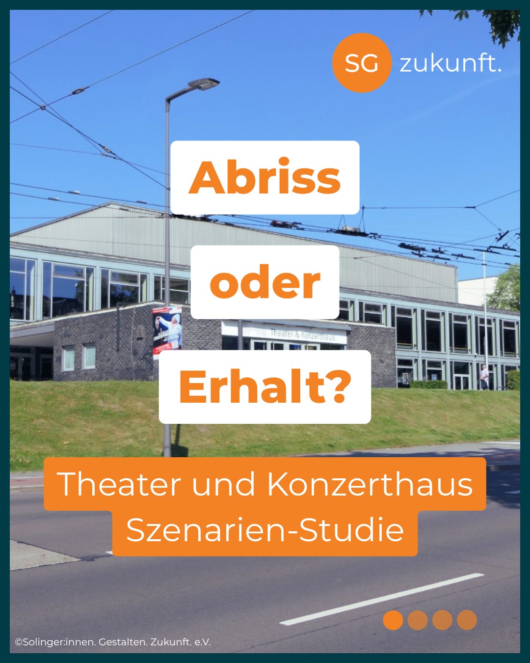 Abriss oder Erhalt?
Am 29. Juni wurde die Szenarien-Studie zum Theater und Konzerthaus in einer öffentlichen Sondersitzung vorgestellt. Das Stuttgarter Architekturbüro LRO hat dabei drei Sanierungs- und drei Neubau-Szenarien analysiert, verglichen und bewertet.
Für uns als SG zukunft bleiben nach der Vorstellung der Studie jedoch wichtige Fragen offen.
Unser Fraktionsvorsitzender Jan Höttges erklärt:
„Unser Ziel bleibt unverändert: die beste Lösung für unsere Stadt, wirtschaftlich tragfähig, kulturell sinnvoll und mit Blick auf alle Stadtteile. Dafür braucht es Sorgfalt statt Schnellschüsse.“